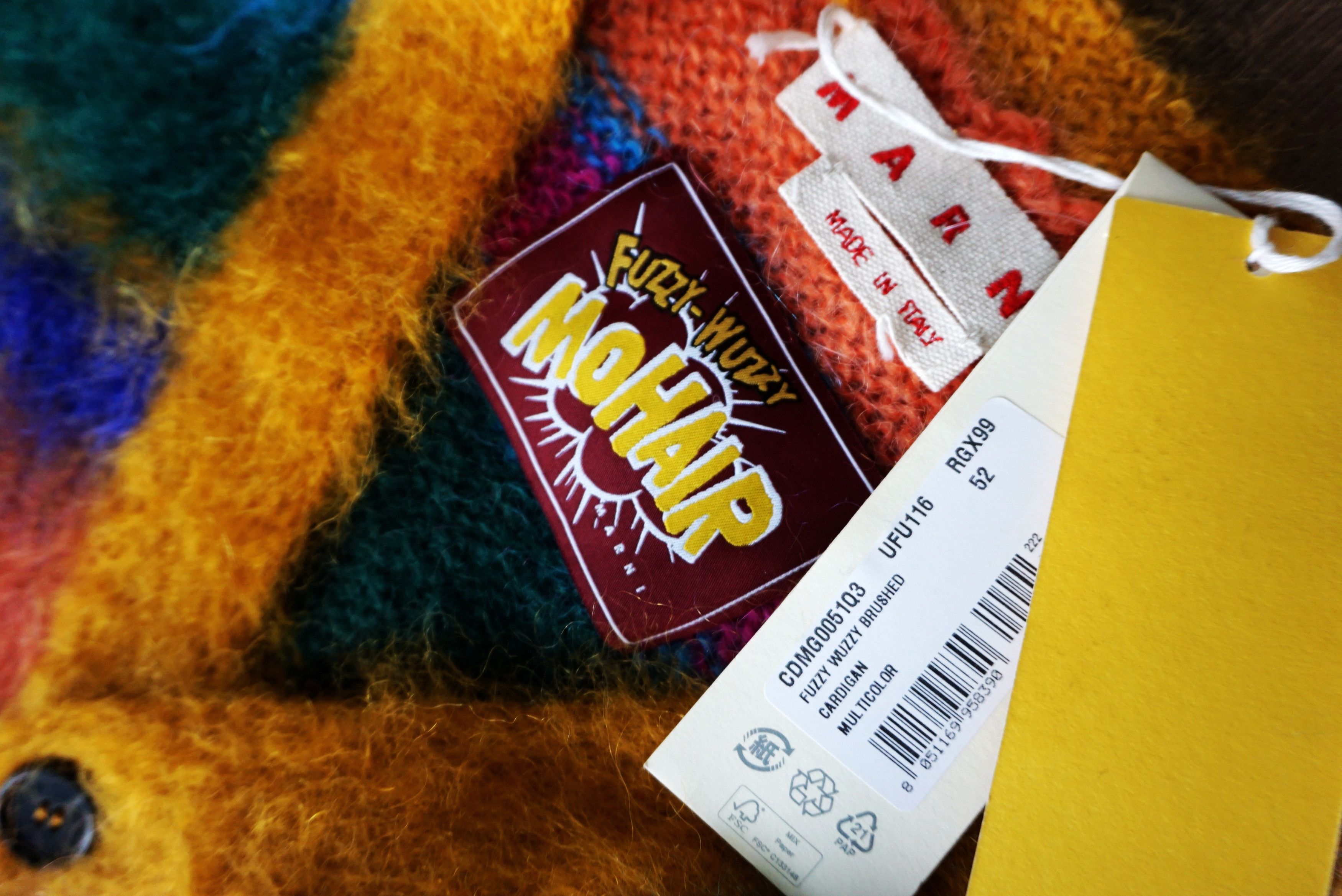 Marni BNWT AW22 MARNI FUZZY WUZZY BRUSHED CARDIGAN 52 Size US L / EU 52-54 / 3 - 8 Thumbnail