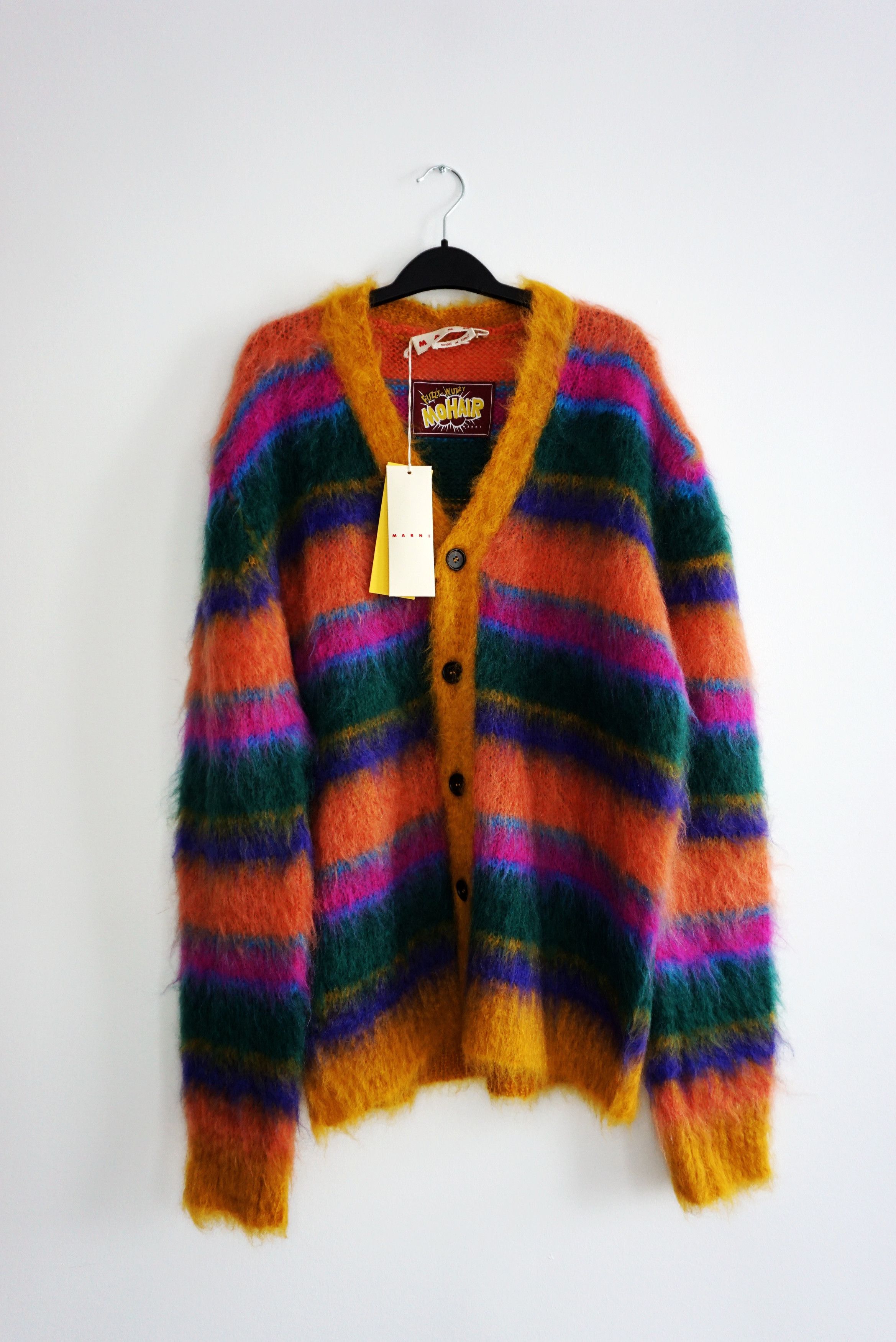 Marni BNWT AW22 MARNI FUZZY WUZZY BRUSHED CARDIGAN 52 Size US L / EU 52-54 / 3 - 2 Thumbnail