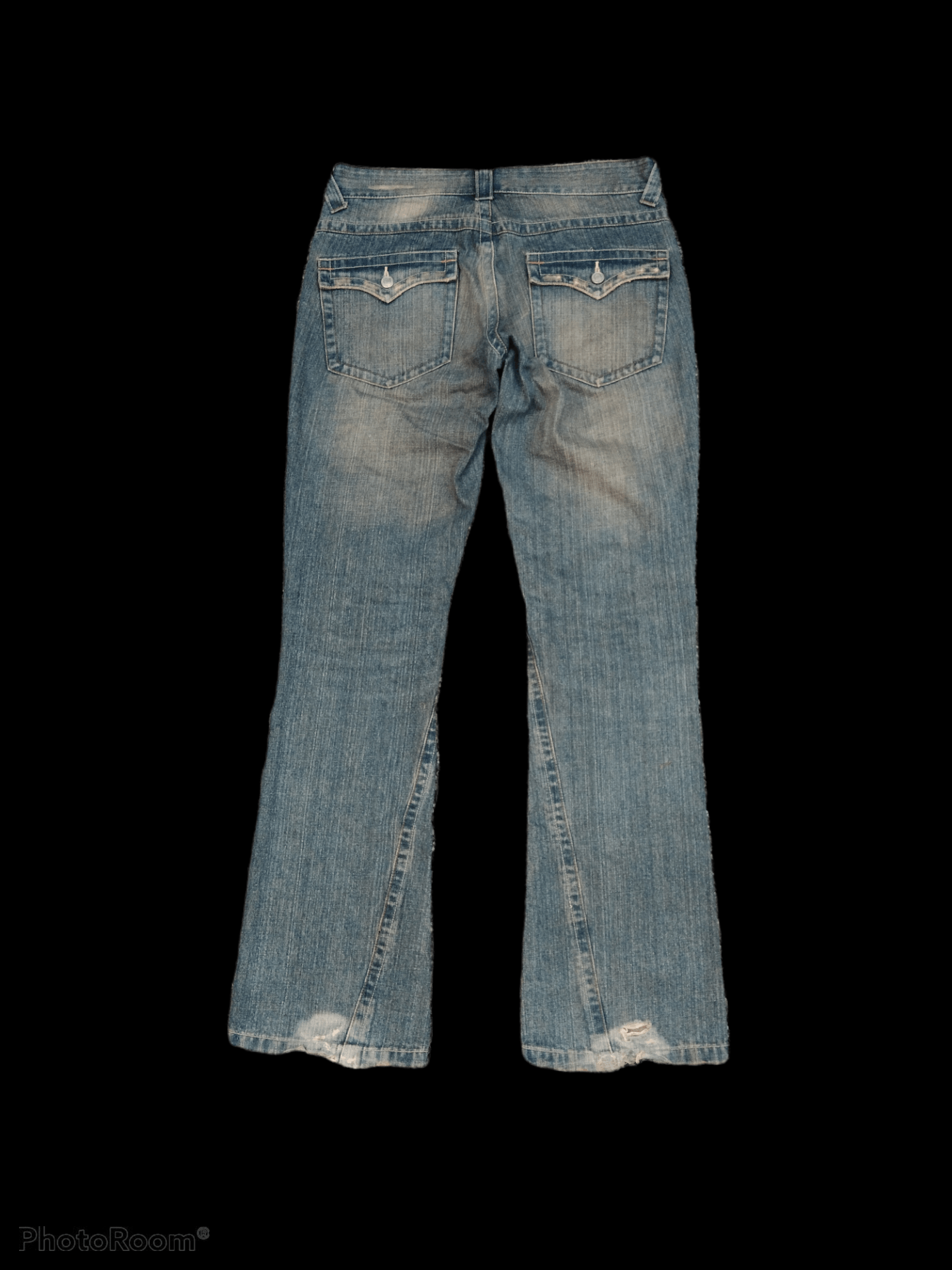 Japanese Brand FLARED TWIST🔥DISTRESSED MITSUMINE DENIM PANTS Size US 31 - 2 Thumbnail