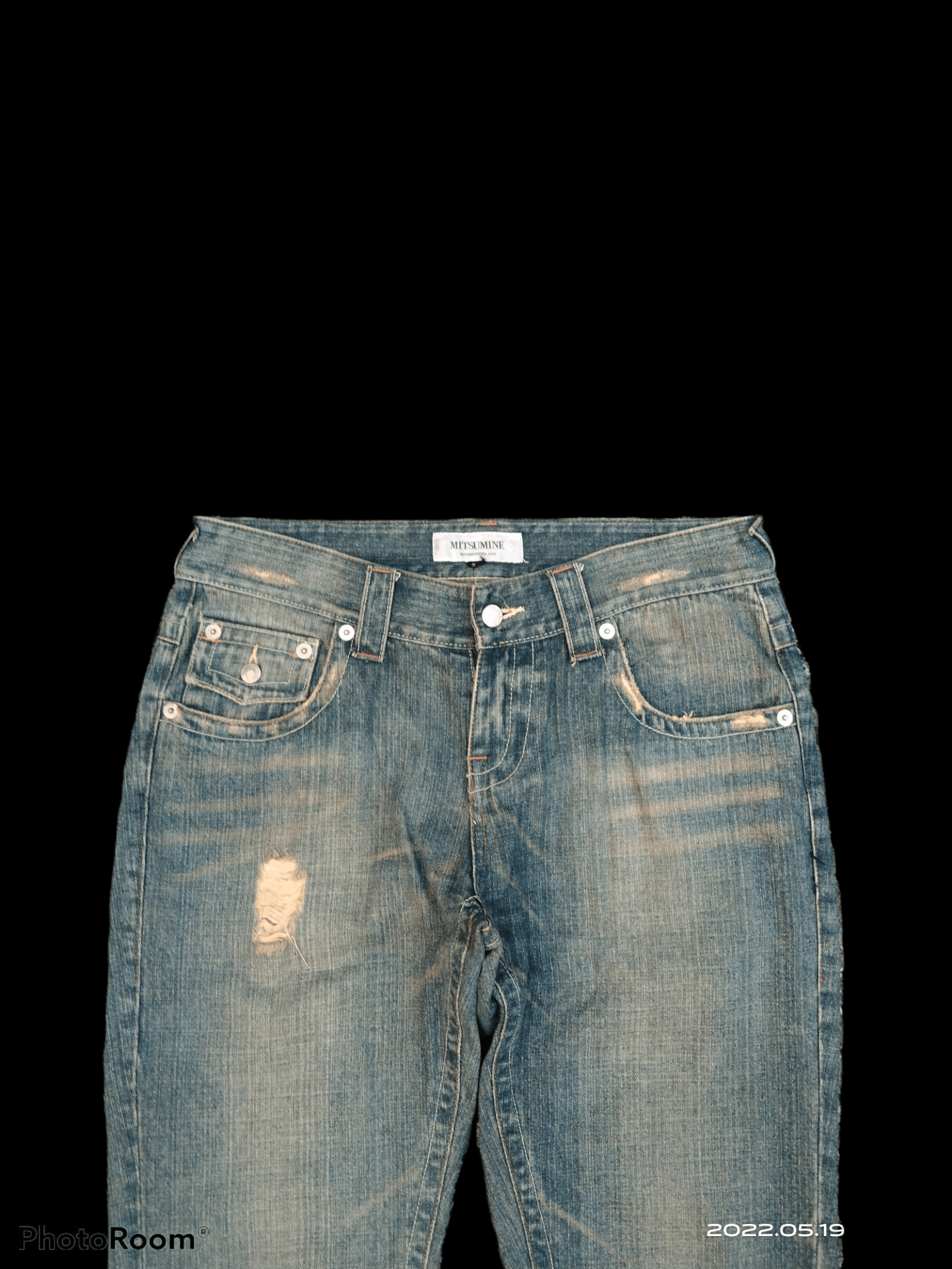 Japanese Brand FLARED TWIST🔥DISTRESSED MITSUMINE DENIM PANTS Size US 31 - 4 Thumbnail