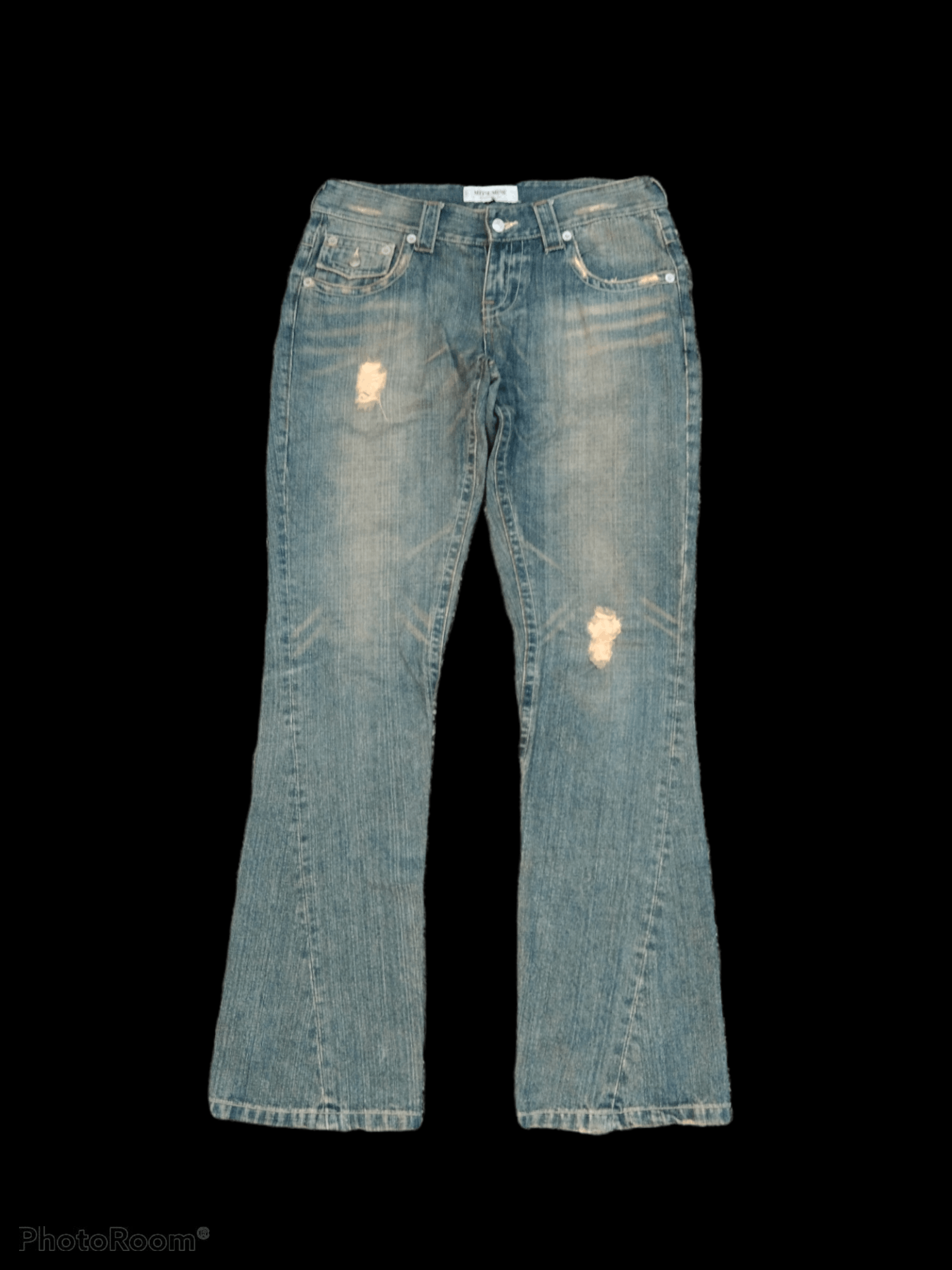 Japanese Brand FLARED TWIST🔥DISTRESSED MITSUMINE DENIM PANTS Size US 31 - 1 Thumbnail