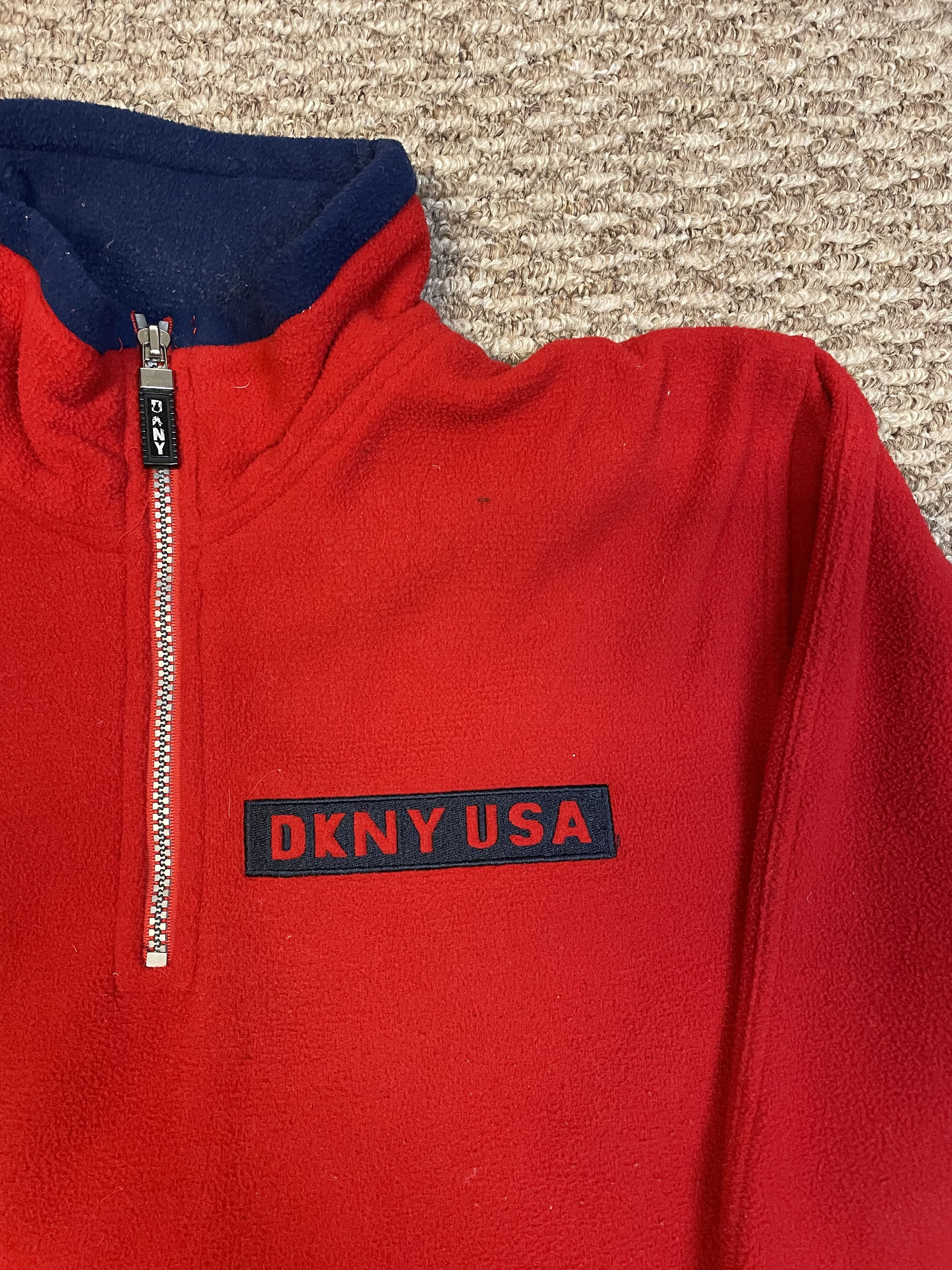 DKNY Vintage DKNY Quarter Zip Fleece Size US M / EU 48-50 / 2 - 2 Thumbnail