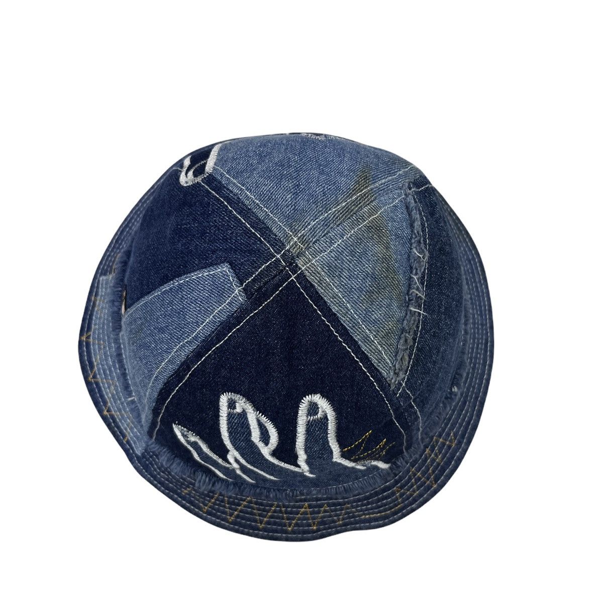 Rockstar Games GRUNGE METAL🤘🏼BUCKER Patchwork Embroidery Denim Bucket Hat Size ONE SIZE - 12 Thumbnail