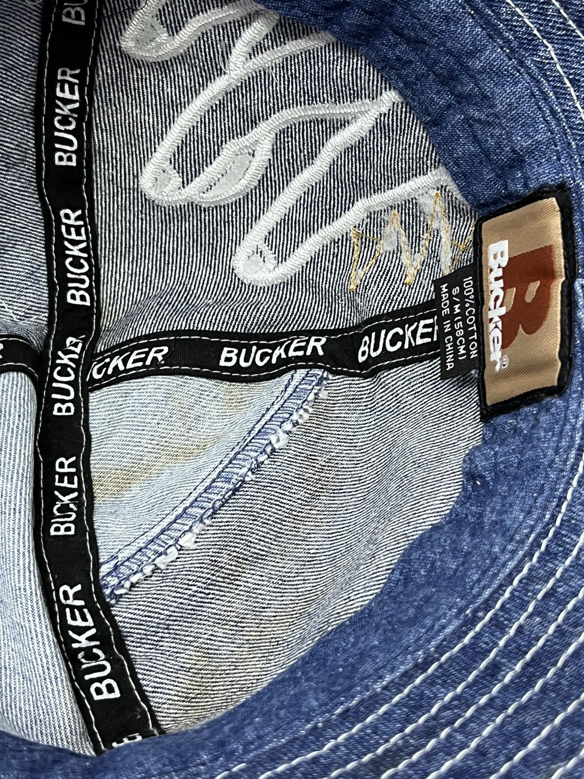 Rockstar Games GRUNGE METAL🤘🏼BUCKER Patchwork Embroidery Denim Bucket Hat Size ONE SIZE - 16 Thumbnail
