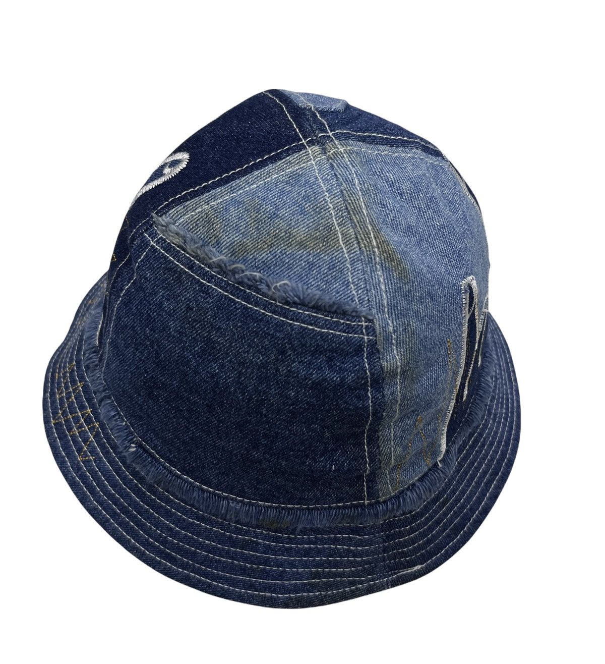 Rockstar Games GRUNGE METAL🤘🏼BUCKER Patchwork Embroidery Denim Bucket Hat Size ONE SIZE - 11 Thumbnail
