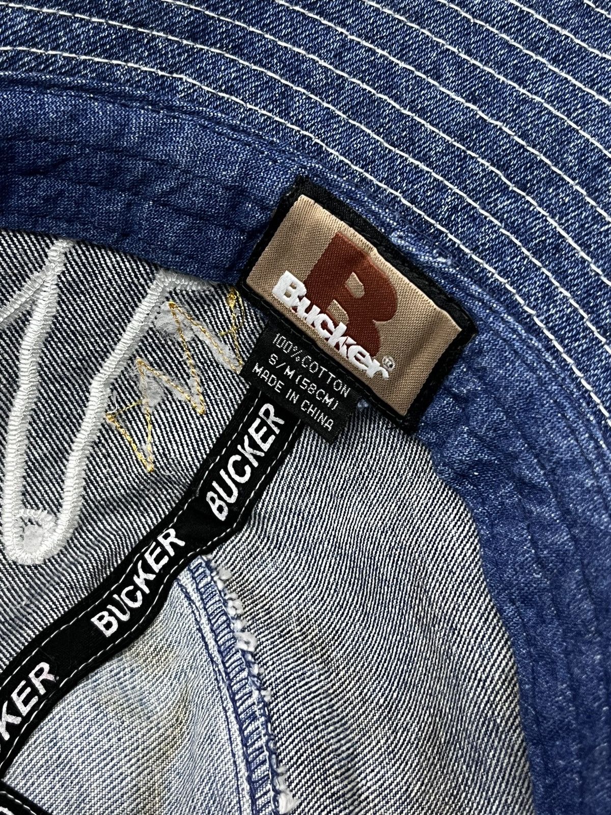 Rockstar Games GRUNGE METAL🤘🏼BUCKER Patchwork Embroidery Denim Bucket Hat Size ONE SIZE - 15 Thumbnail