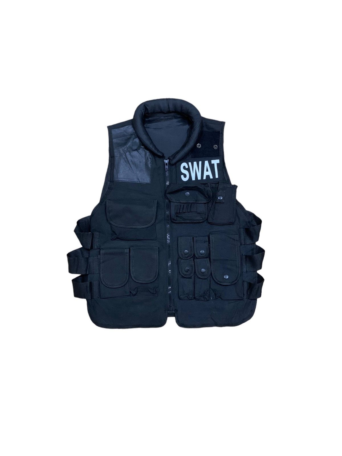 image of Swat Multipocket Fashion Police Tactical Vest in Black, Men's (Size Medium)