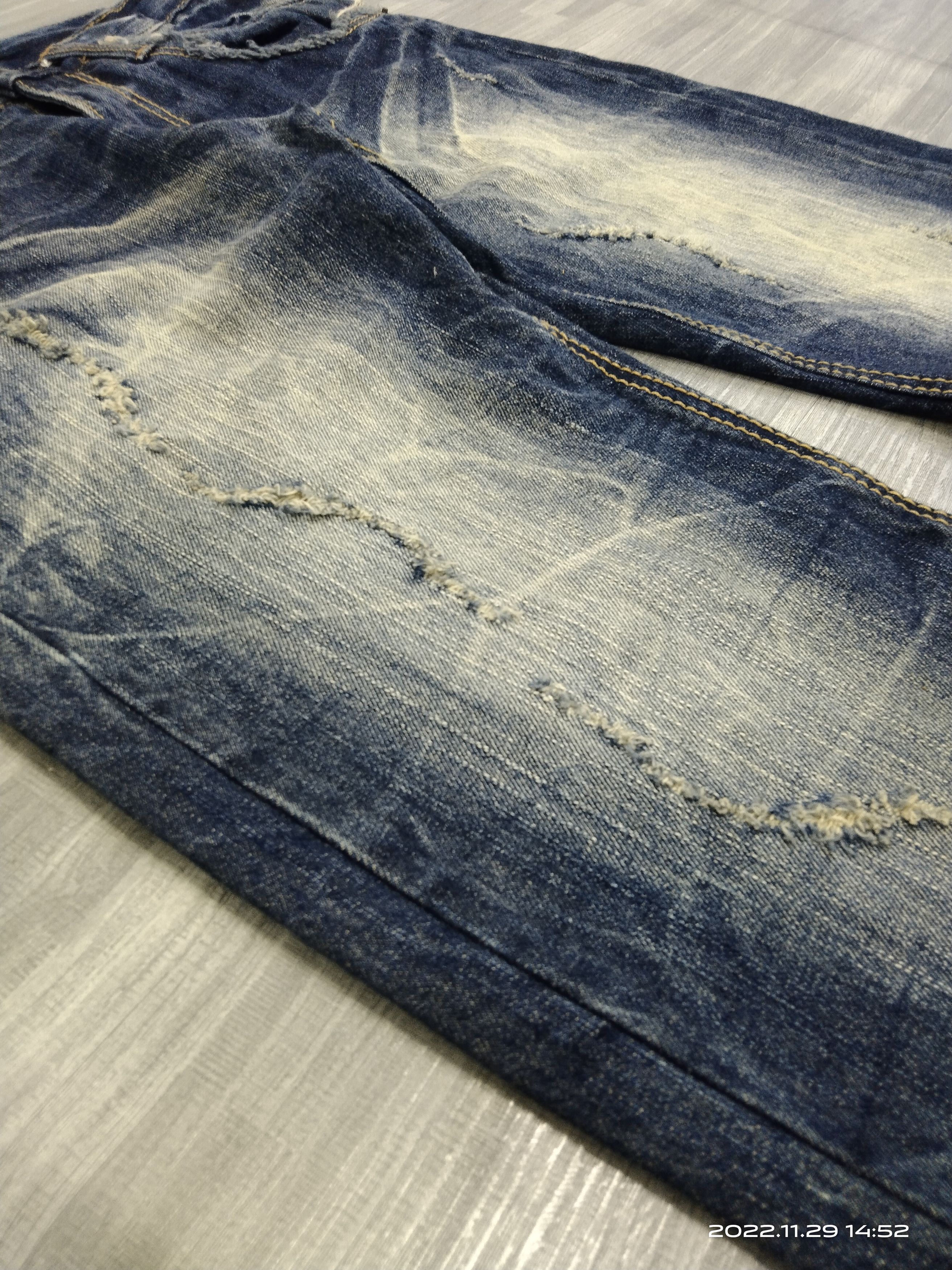 Japanese Brand SUPER SICK WASHED BLUE SORRIDERE DENIM PANTS Size US 30 / EU 46 - 6 Thumbnail