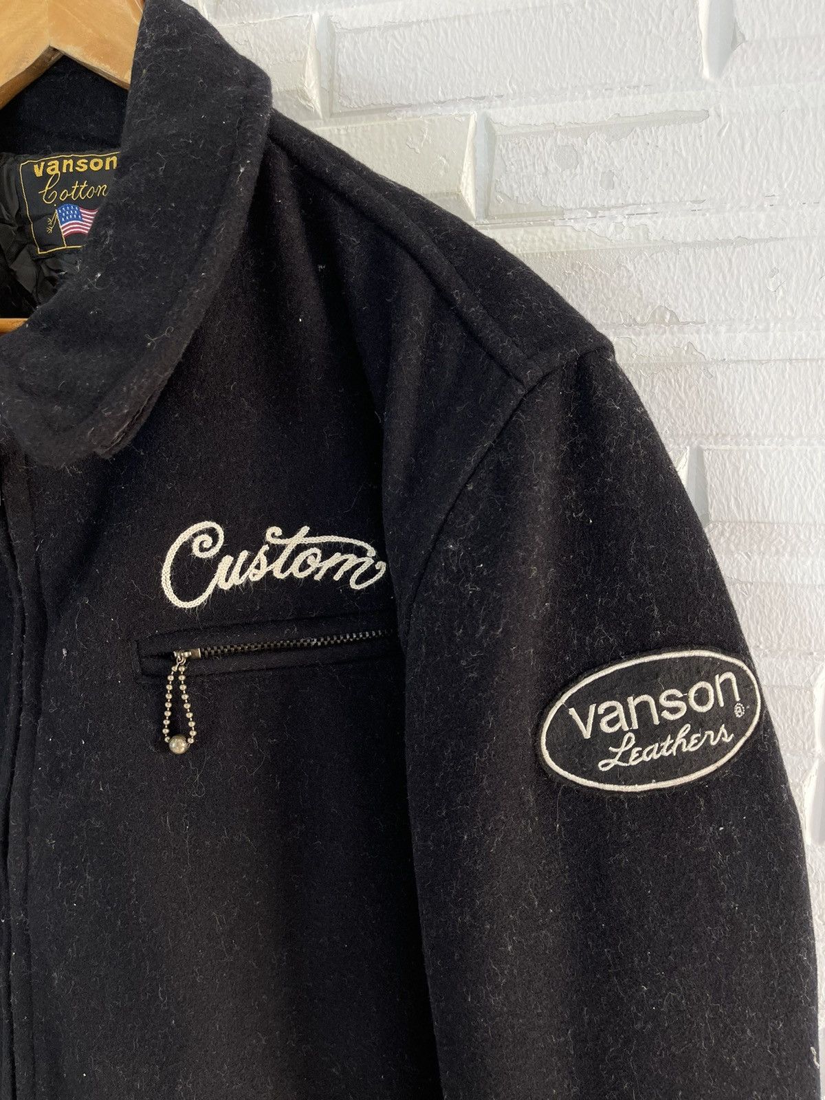Vanson Leathers 🔥FINAL DROP❌Vintage VANSON MOTORCYCLES BOSTON MASS WOOL Size US XL / EU 56 / 4 - 3 Thumbnail