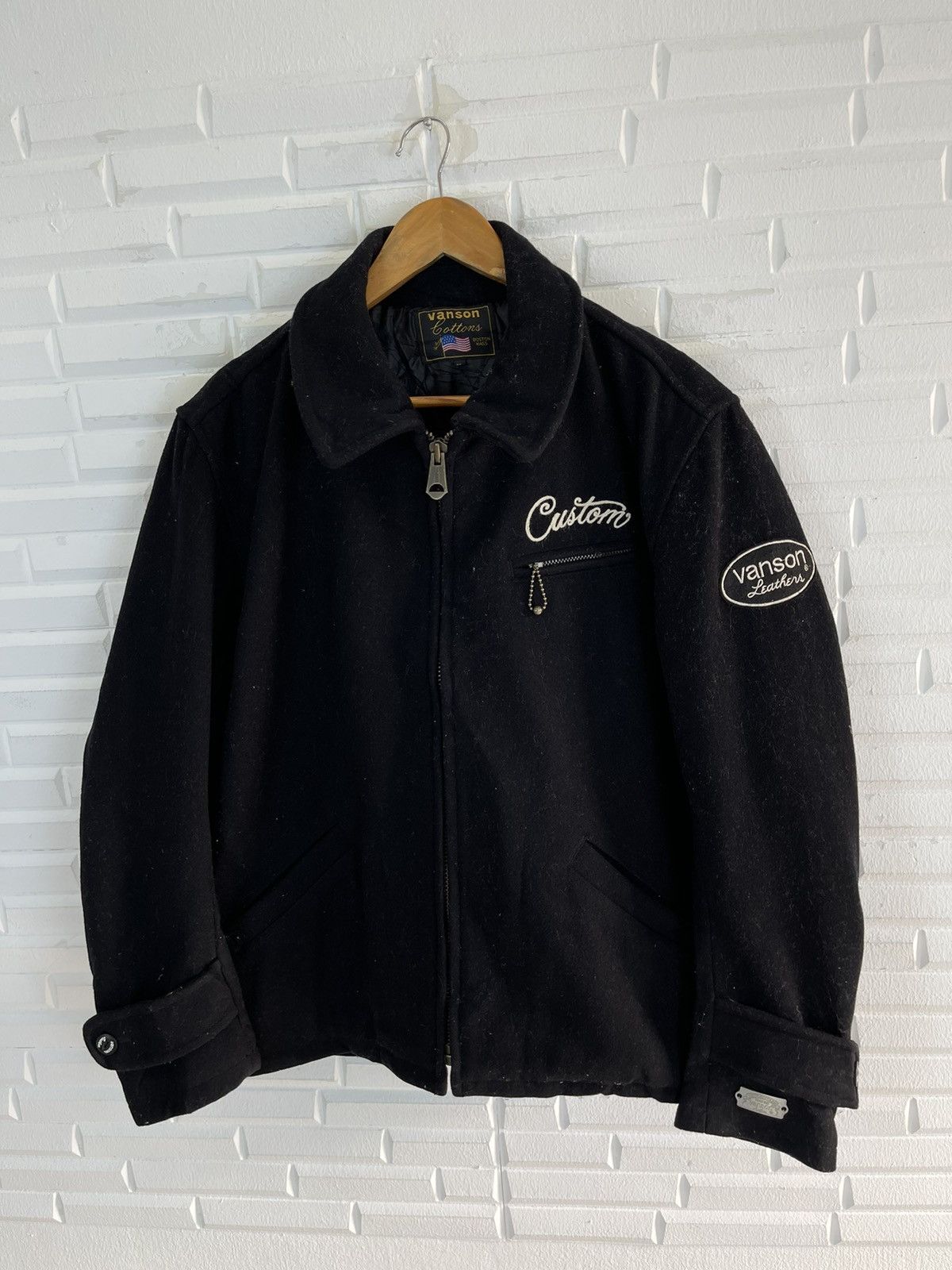 Vanson Leathers 🔥FINAL DROP❌Vintage VANSON MOTORCYCLES BOSTON MASS WOOL Size US XL / EU 56 / 4 - 2 Thumbnail