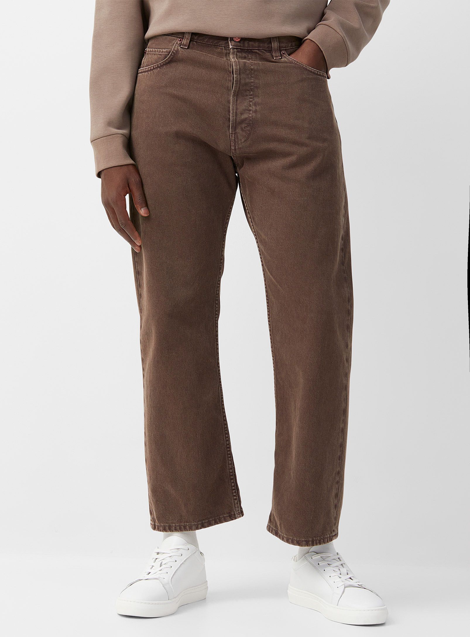 image of Aw22 Haikure Faded Color Louise Jeans 32 in Brown, Men's