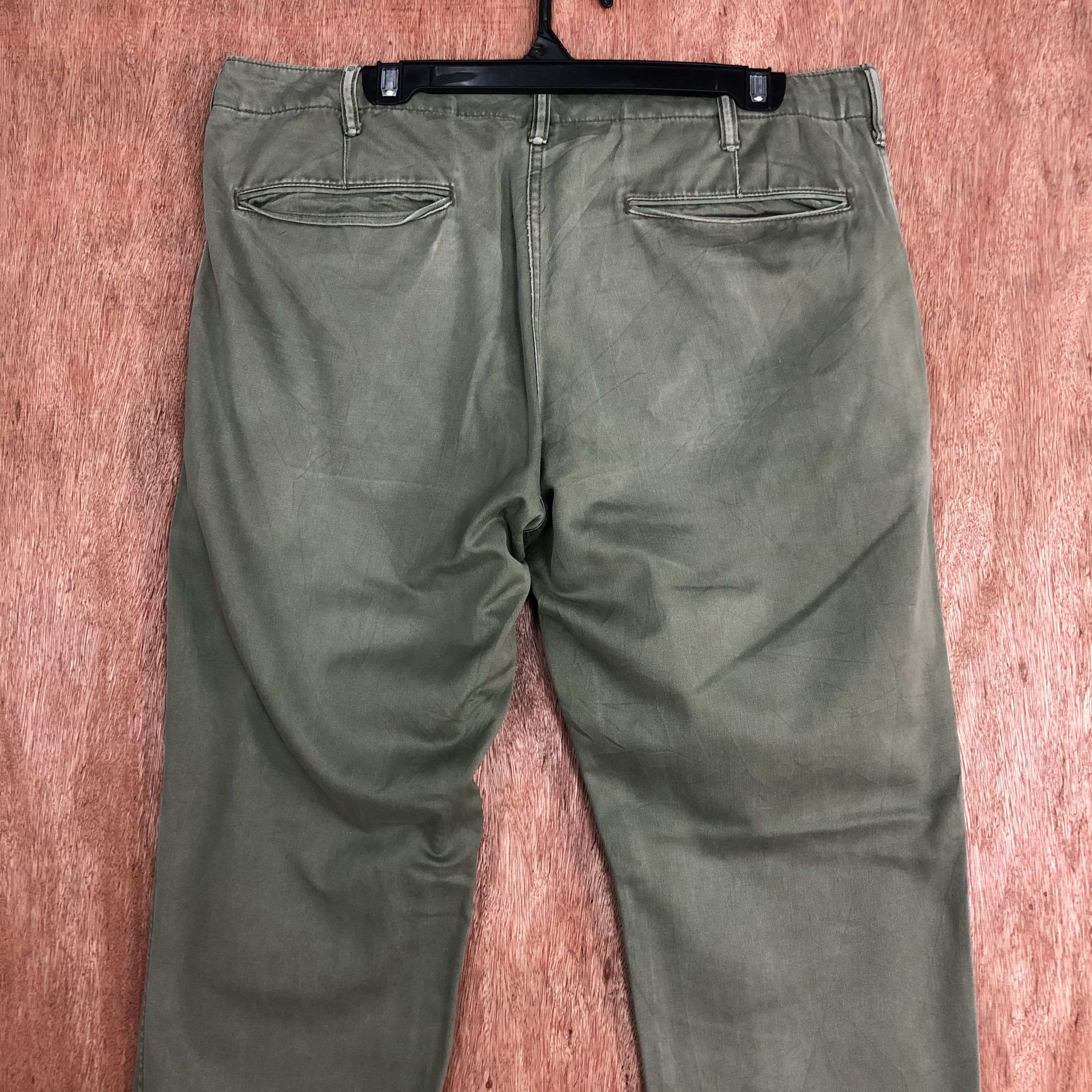 Japanese Brand × Uniqlo UNIQLO Vintage 90s Green Faded Casual Trouser Slack Pant Size US 35 - 6 Thumbnail