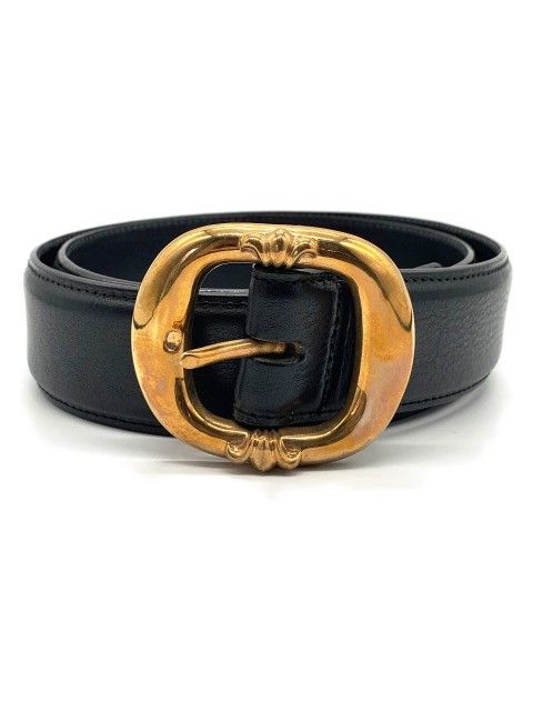 image of Chrome Hearts Gunslinger Bronze Buckle Belt in Bronze Brown, Men's (Size 32)