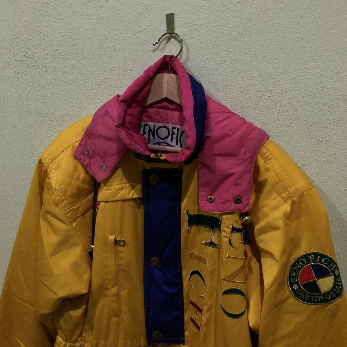 Japanese Brand Seno Fich Vivido Milano Ski Jacket Big Logo Size US L / EU 52-54 / 3 - 4 Thumbnail