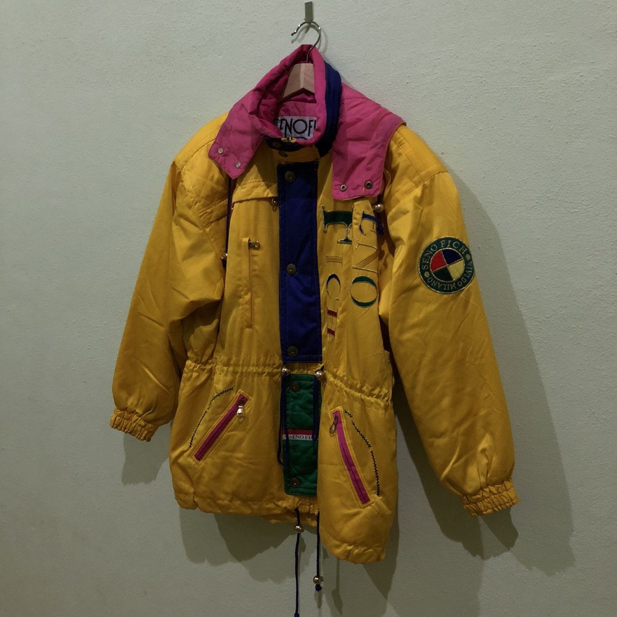 Japanese Brand Seno Fich Vivido Milano Ski Jacket Big Logo Size US L / EU 52-54 / 3 - 3 Thumbnail