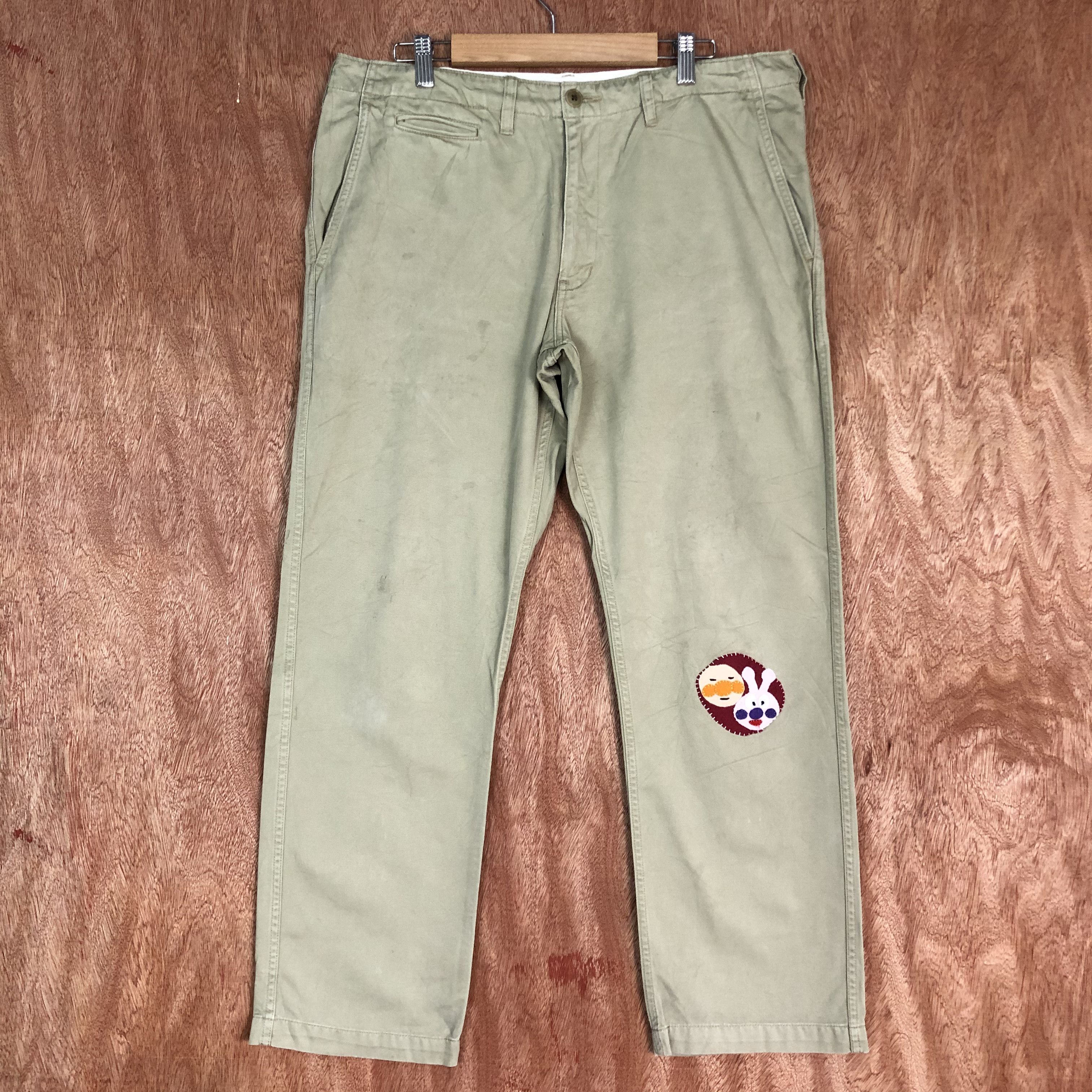 Designer × Japanese Brand × Uniqlo UNIQLO Vintage 90s Rare Patchwork Casual Trouser Slack Pant Size US 34 / EU 50 - 1 Thumbnail