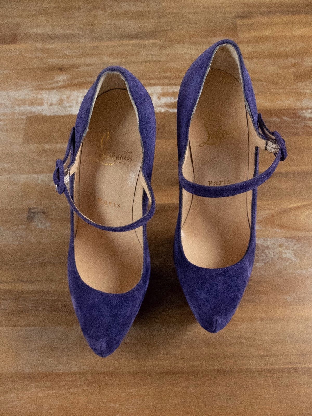 Christian Louboutin CHRISTIAN LOUBOUTIN Lady Daf iris blue purple suede pumps Size US 6 / IT 36 - 2 Thumbnail