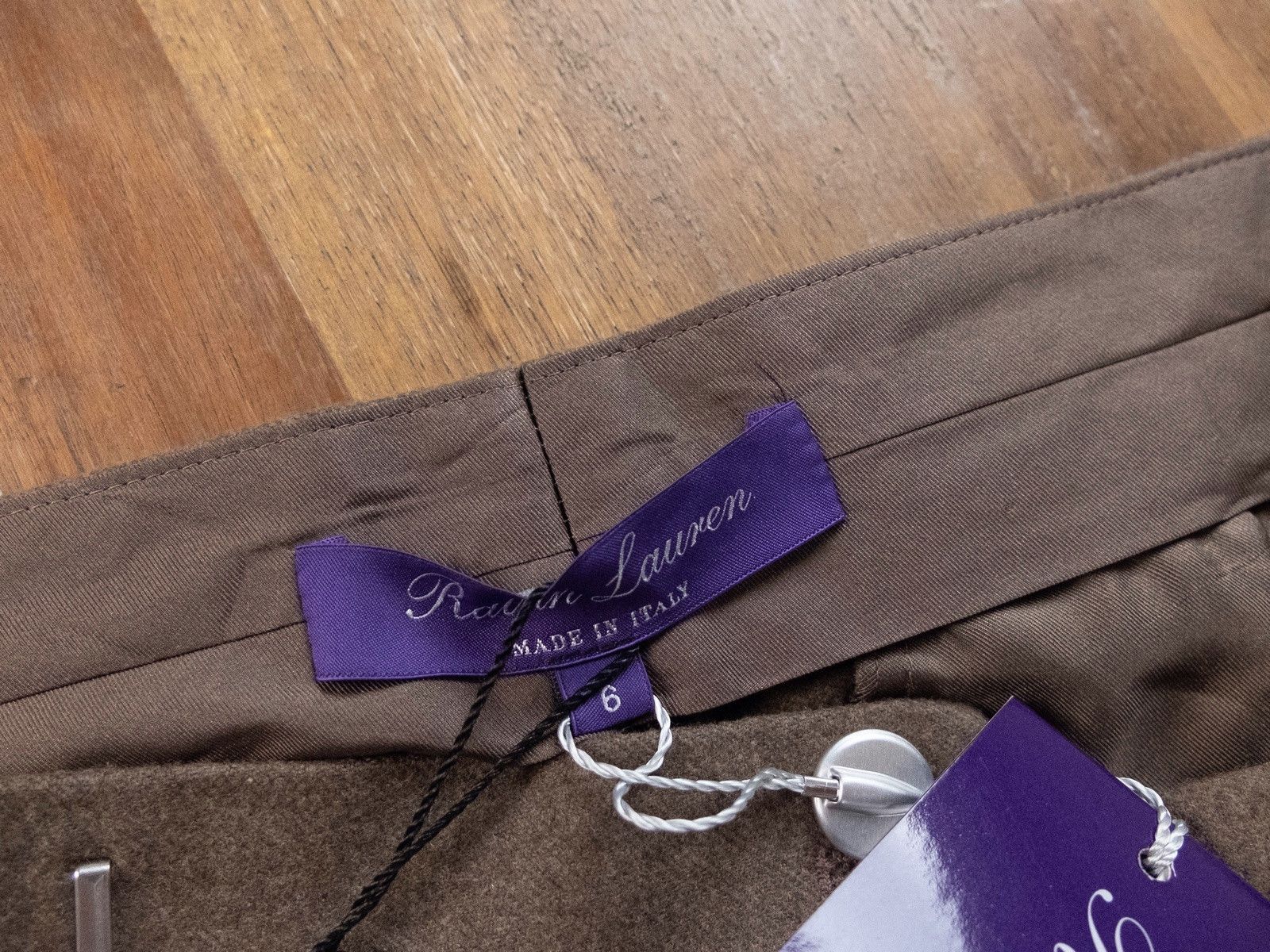 Ralph Lauren RALPH LAUREN PURPLE LABEL brown flannel wool pants trousers Size 28" / US 6 / IT 42 - 5 Thumbnail