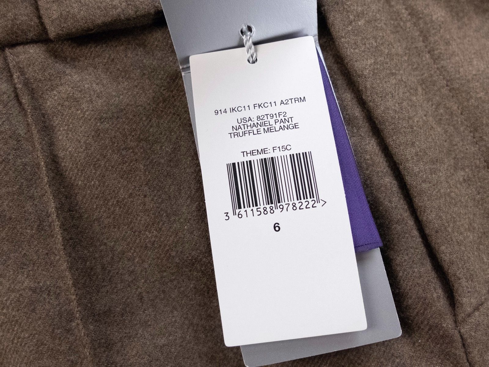 Ralph Lauren RALPH LAUREN PURPLE LABEL brown flannel wool pants trousers Size 28" / US 6 / IT 42 - 3 Thumbnail