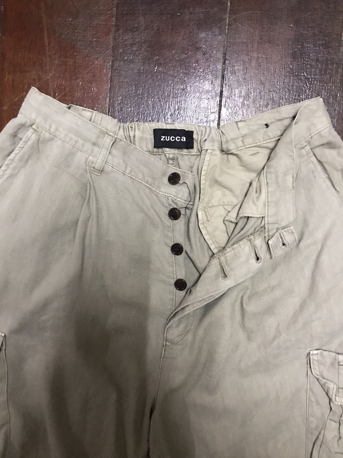 CABANE de ZUCCa × Issey Miyake Zucca side cargo pocket relaxed pants waist 30-32 Size US 32 / EU 48 - 4 Thumbnail