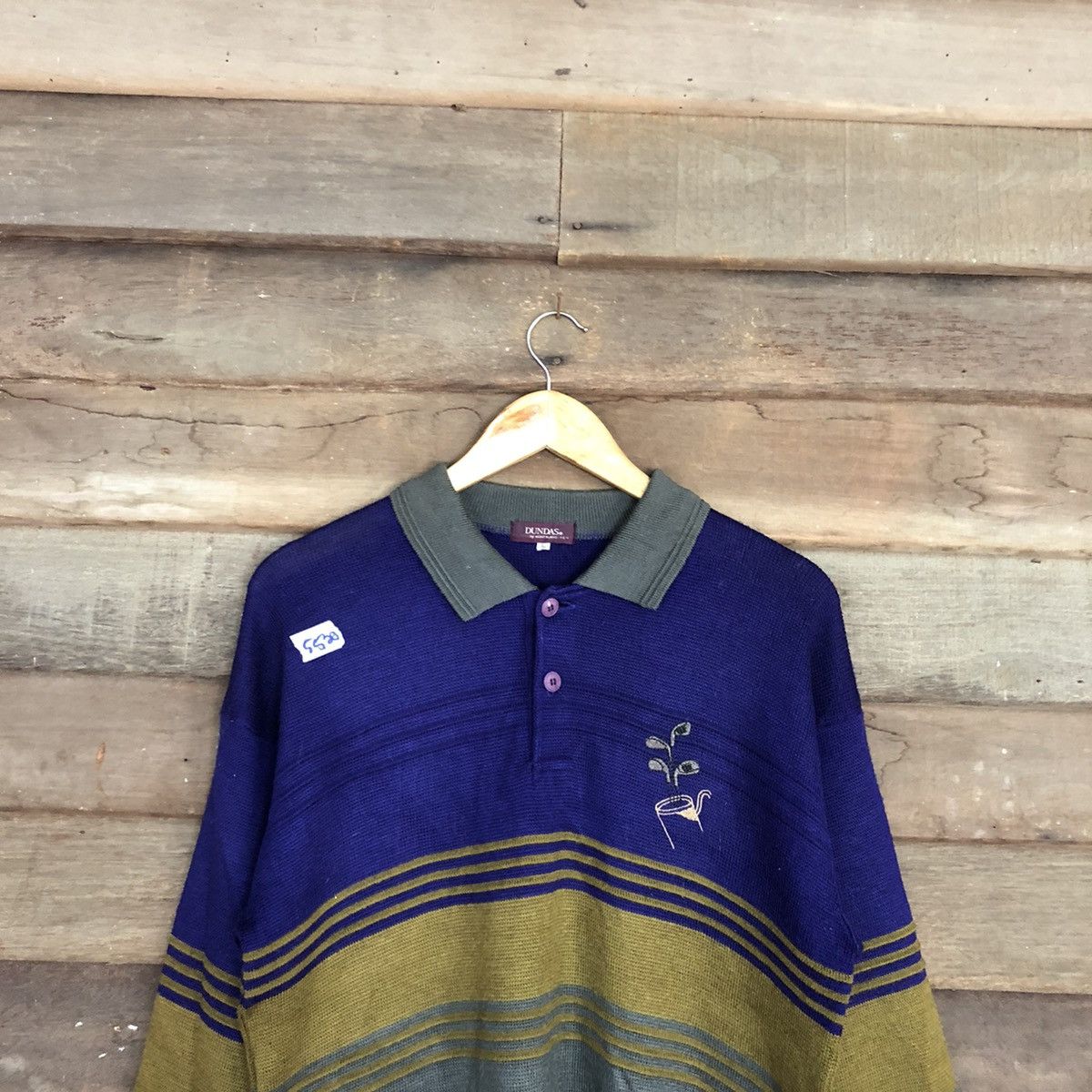 Montblanc Dundas vintage Purple Knit Button Up Shirt #5520 Size US M / EU 48-50 / 2 - 9 Thumbnail