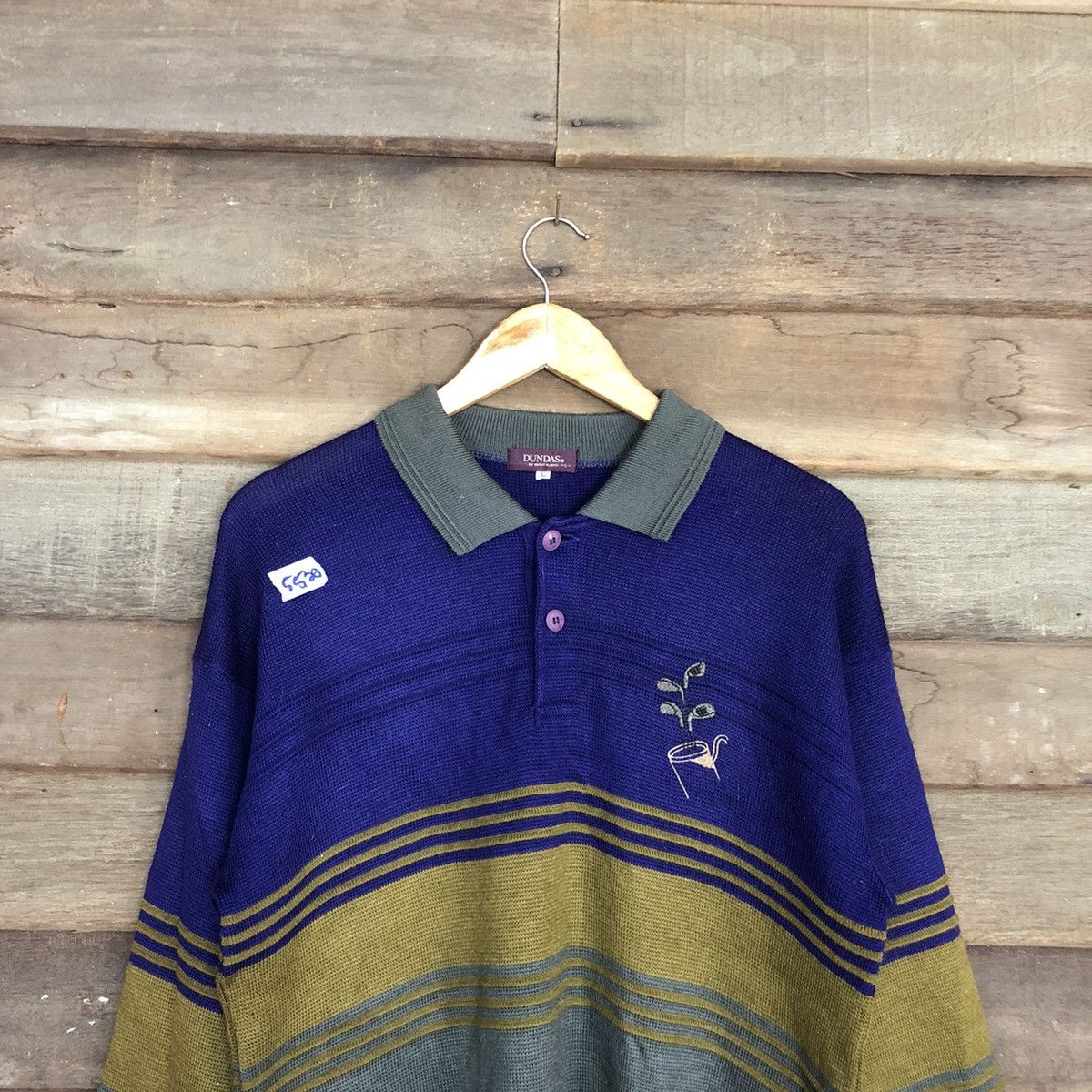 Montblanc Dundas vintage Purple Knit Button Up Shirt #5520 Size US M / EU 48-50 / 2 - 2 Thumbnail