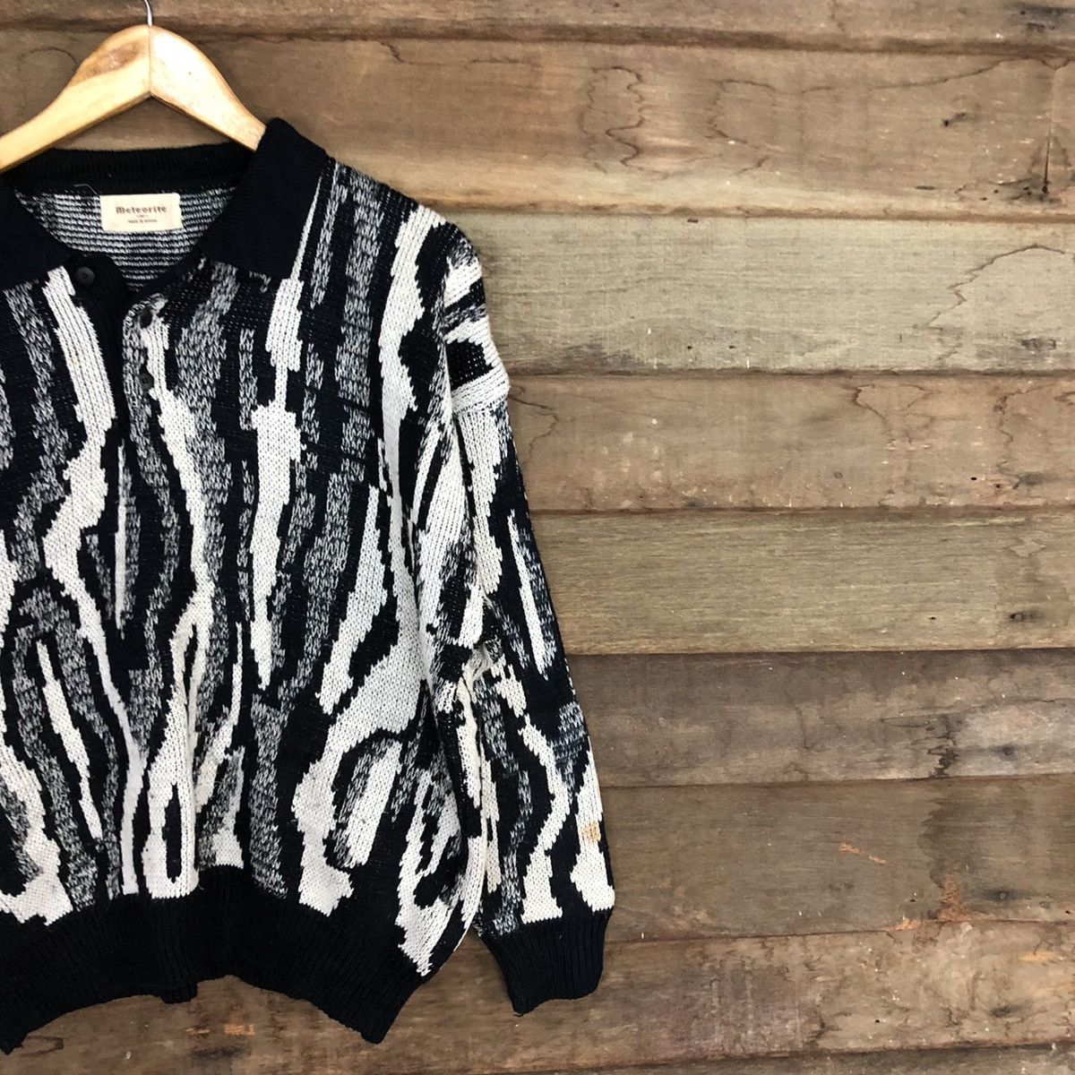 Homespun Knitwear Meteorite tiger stripe vintage Grey Knitwear #5525 Size US M / EU 48-50 / 2 - 5 Thumbnail