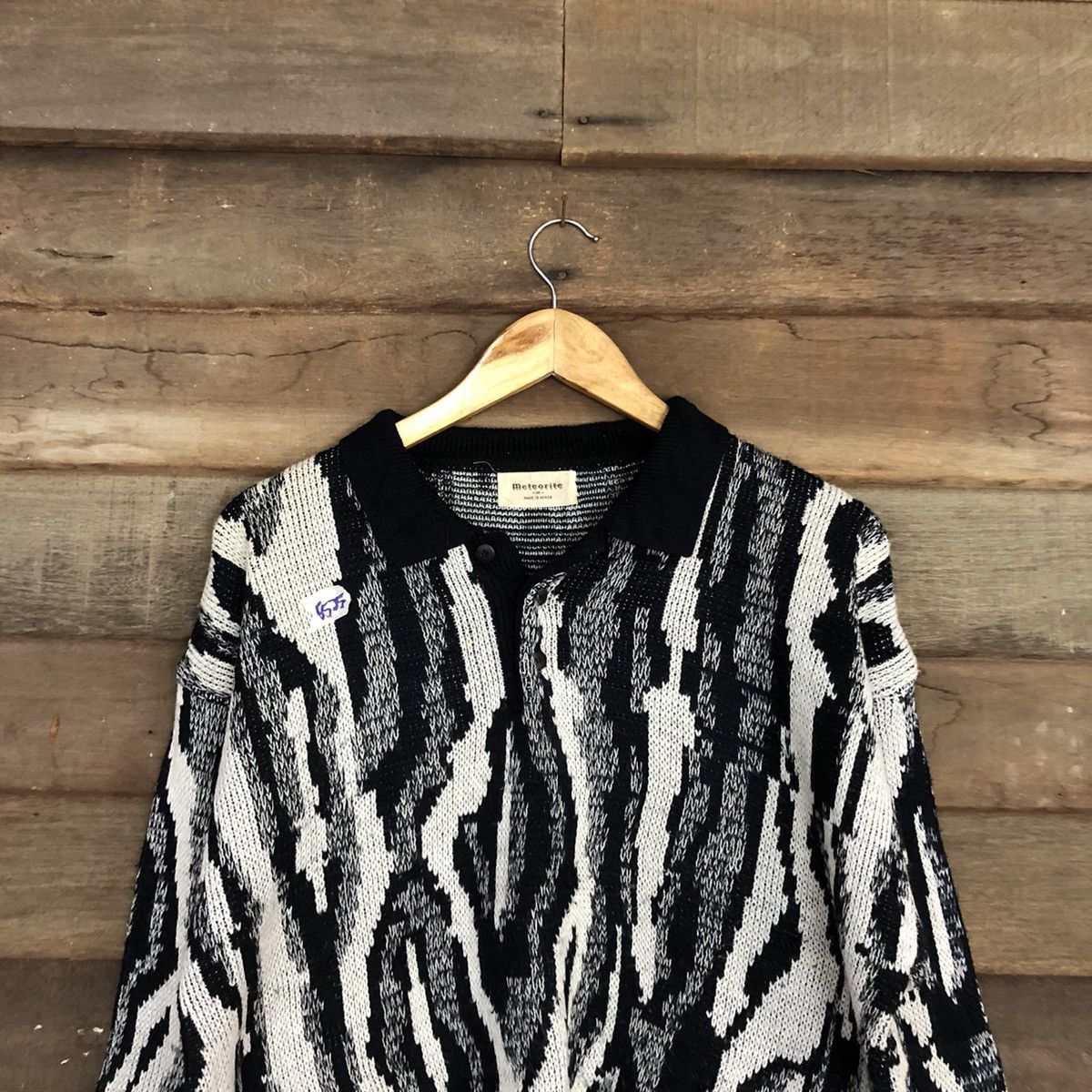Homespun Knitwear Meteorite tiger stripe vintage Grey Knitwear #5525 Size US M / EU 48-50 / 2 - 2 Thumbnail