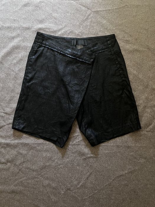 Haider Ackermann Overlap-Waist Linen Shorts | Grailed