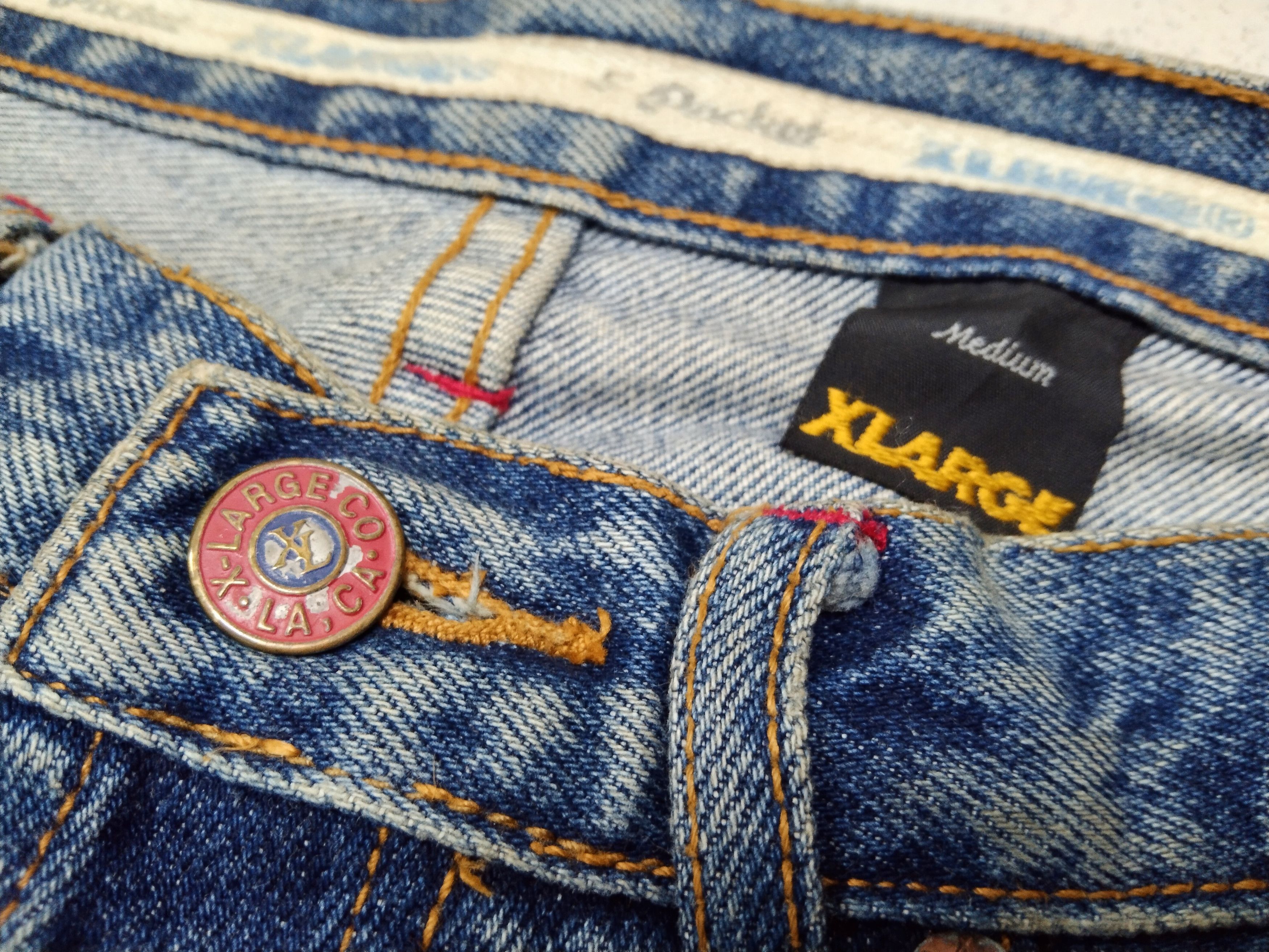 Vintage × Xlarge VINTAGE X-LARGE BUTTON FLY BAGGY JEANS Size US 31 - 13 Thumbnail