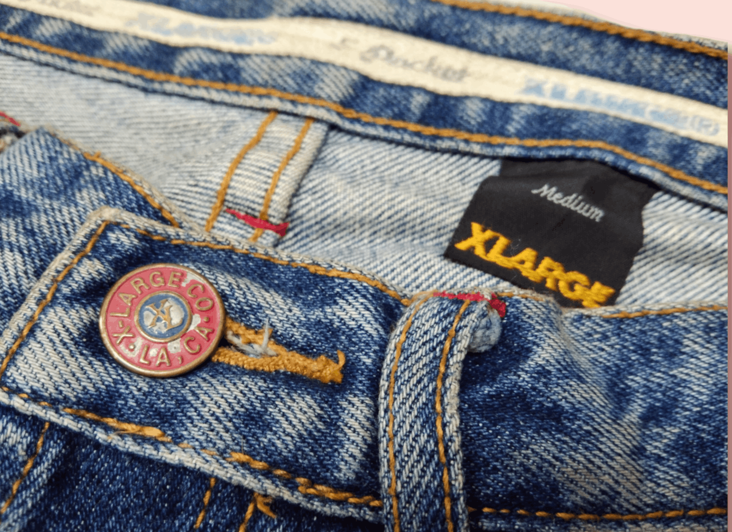 Vintage × Xlarge VINTAGE X-LARGE BUTTON FLY BAGGY JEANS Size US 31 - 9 Thumbnail
