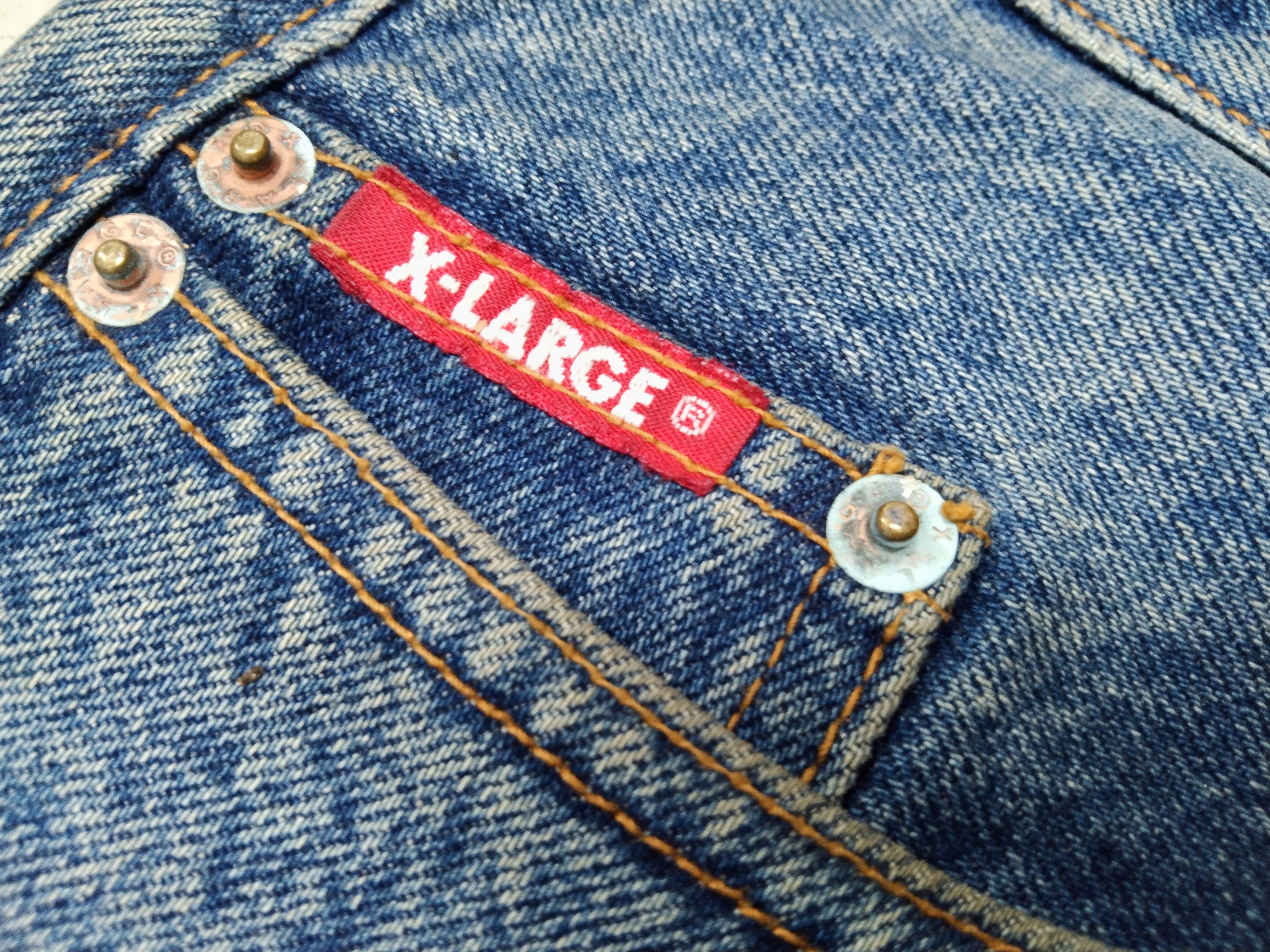 Vintage × Xlarge VINTAGE X-LARGE BUTTON FLY BAGGY JEANS Size US 31 - 12 Thumbnail