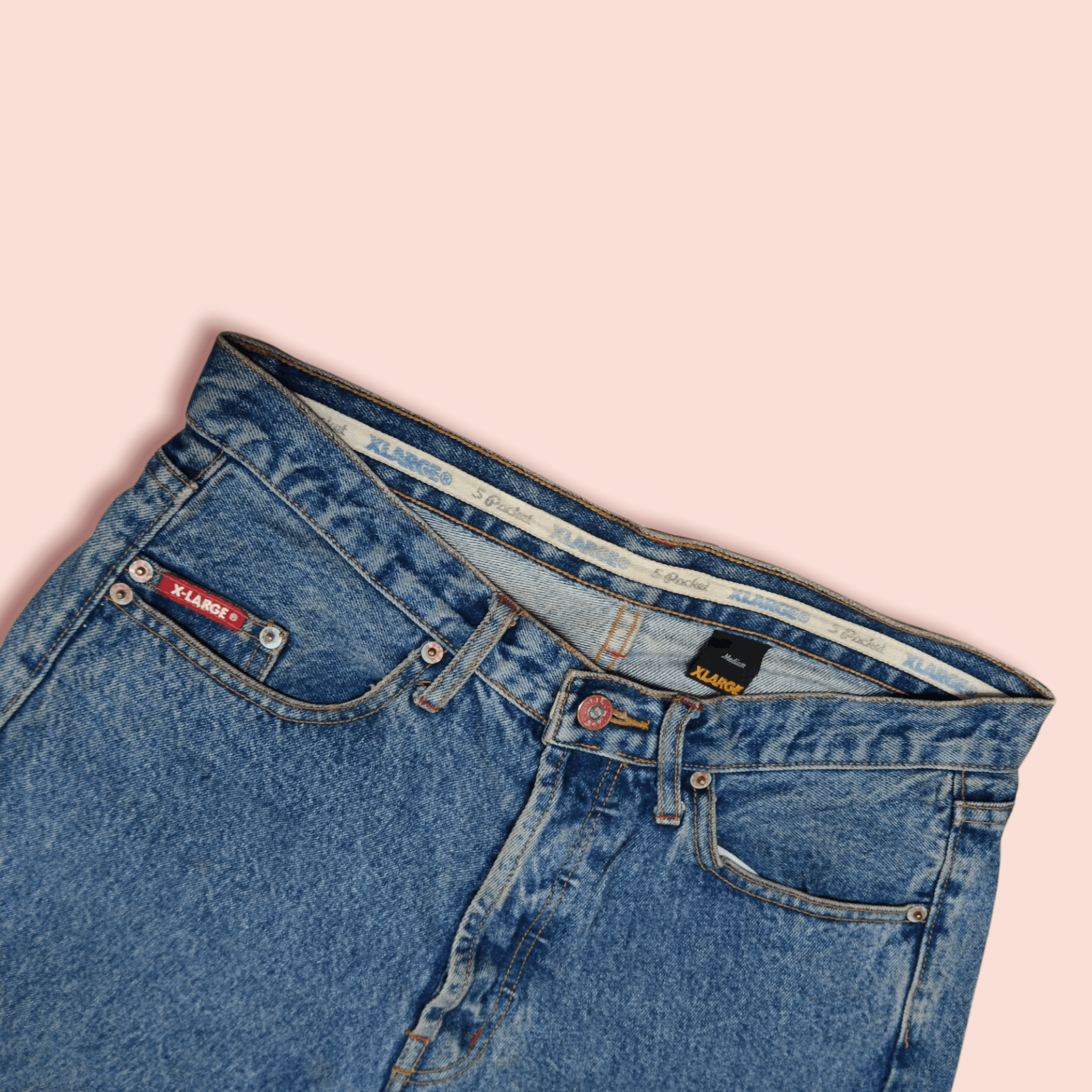 Vintage × Xlarge VINTAGE X-LARGE BUTTON FLY BAGGY JEANS Size US 31 - 8 Thumbnail