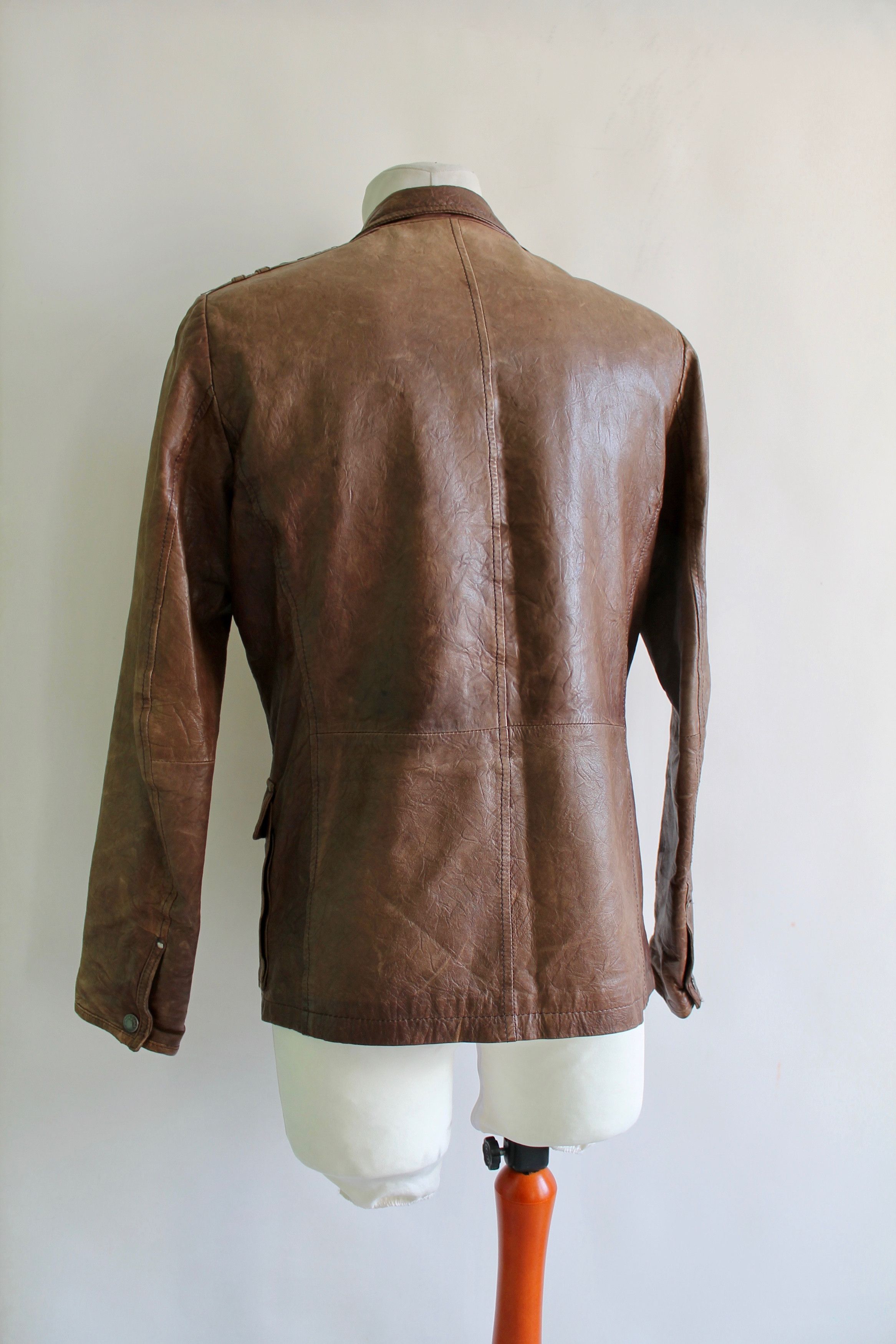 Genuine Leather × Vintage Salsa Vintage Leather Jacket brown M Size US M / EU 48-50 / 2 - 6 Thumbnail