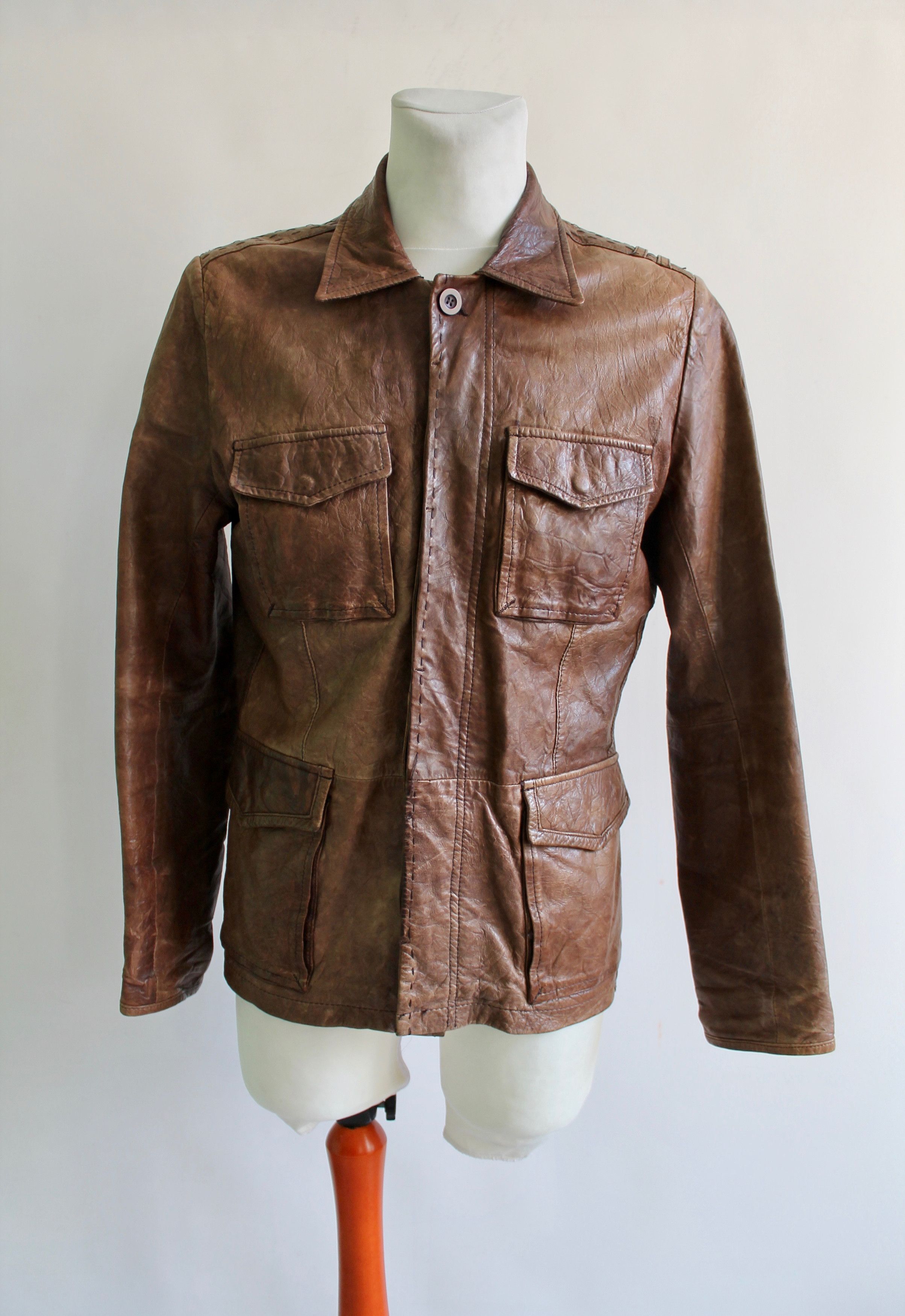 Genuine Leather × Vintage Salsa Vintage Leather Jacket brown M Size US M / EU 48-50 / 2 - 1 Thumbnail