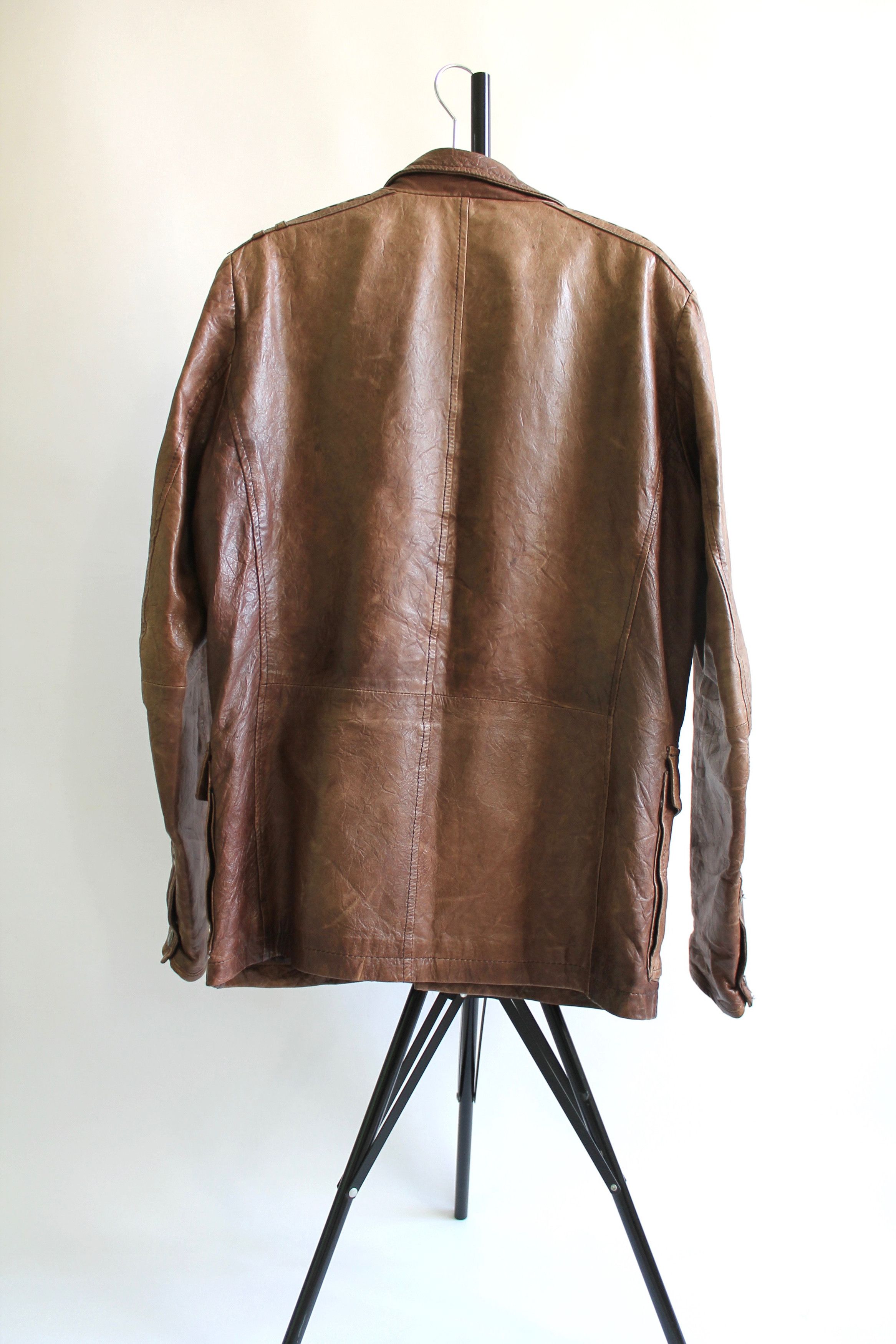 Genuine Leather × Vintage Salsa Vintage Leather Jacket brown M Size US M / EU 48-50 / 2 - 10 Thumbnail
