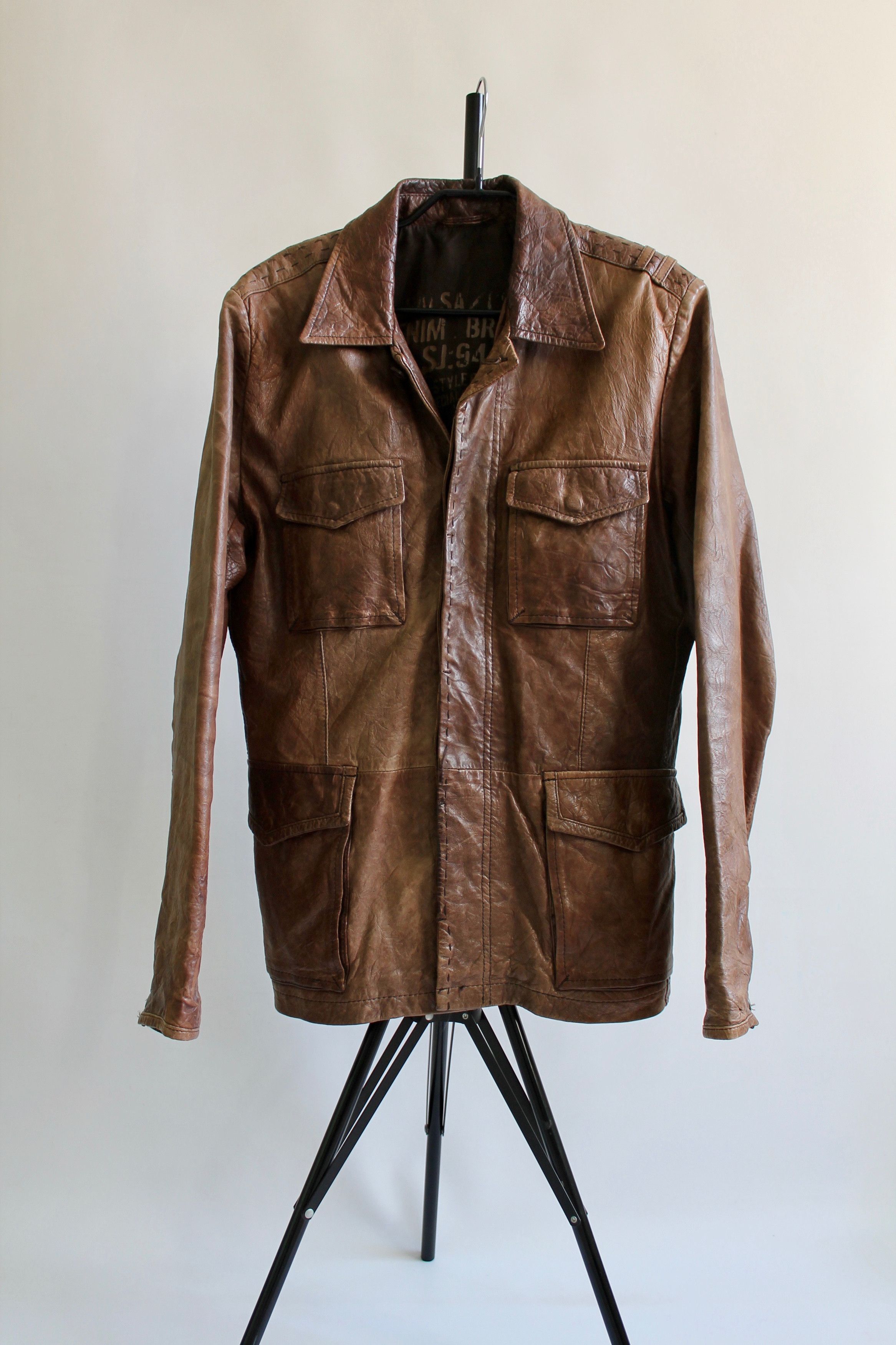 Genuine Leather × Vintage Salsa Vintage Leather Jacket brown M Size US M / EU 48-50 / 2 - 2 Thumbnail