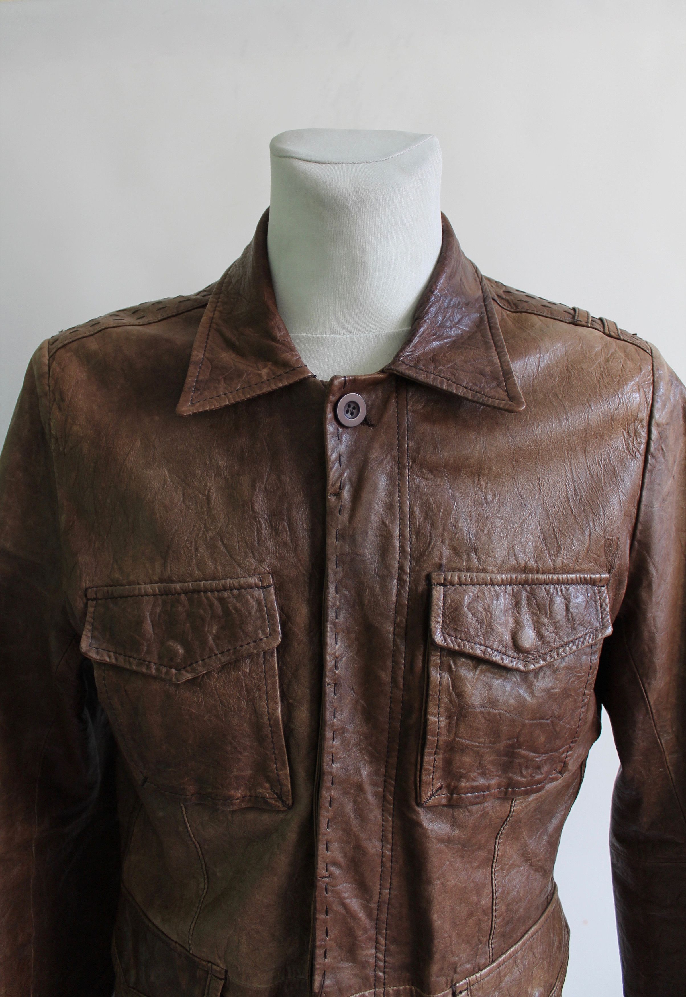 Genuine Leather × Vintage Salsa Vintage Leather Jacket brown M Size US M / EU 48-50 / 2 - 3 Thumbnail