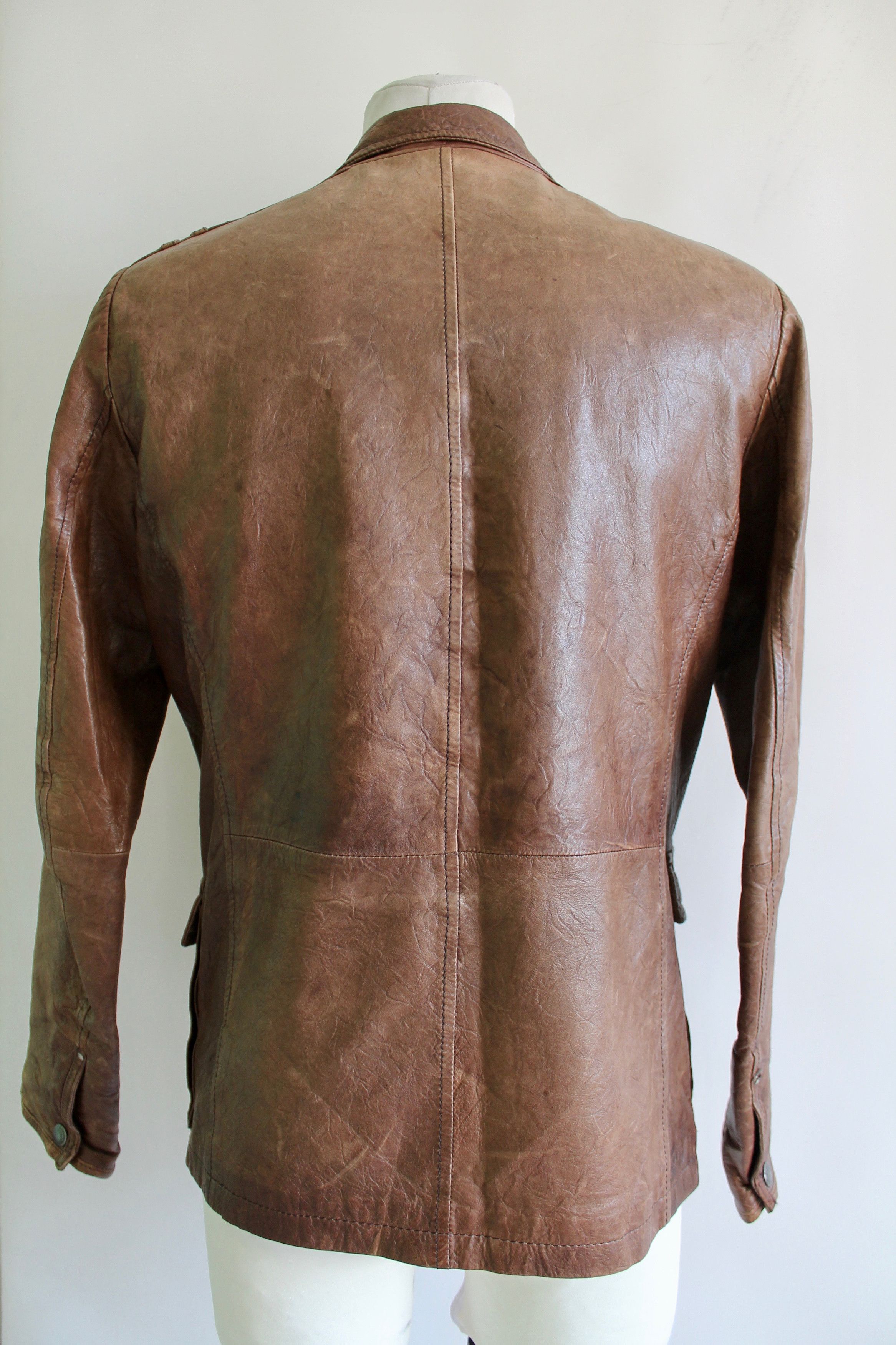 Genuine Leather × Vintage Salsa Vintage Leather Jacket brown M Size US M / EU 48-50 / 2 - 7 Thumbnail