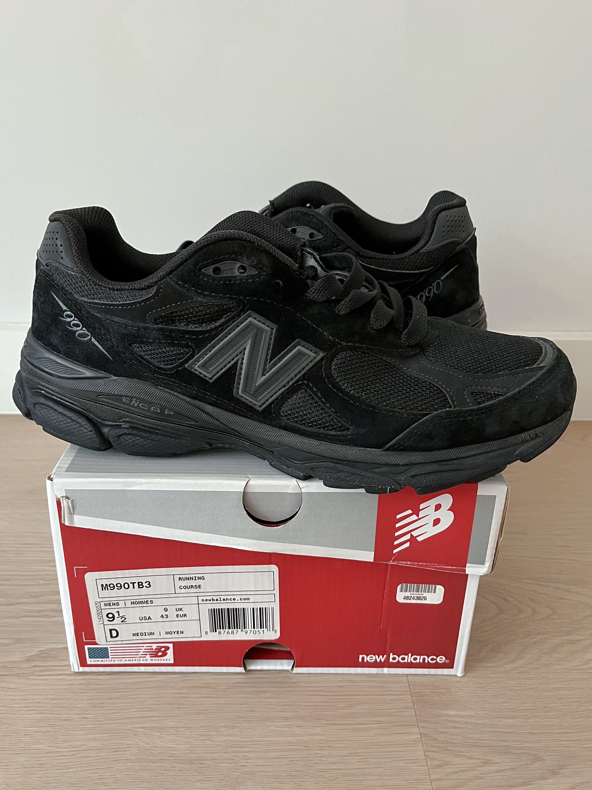 New Balance New Balance 990v3 M990TB3 Total Triple Black Grailed