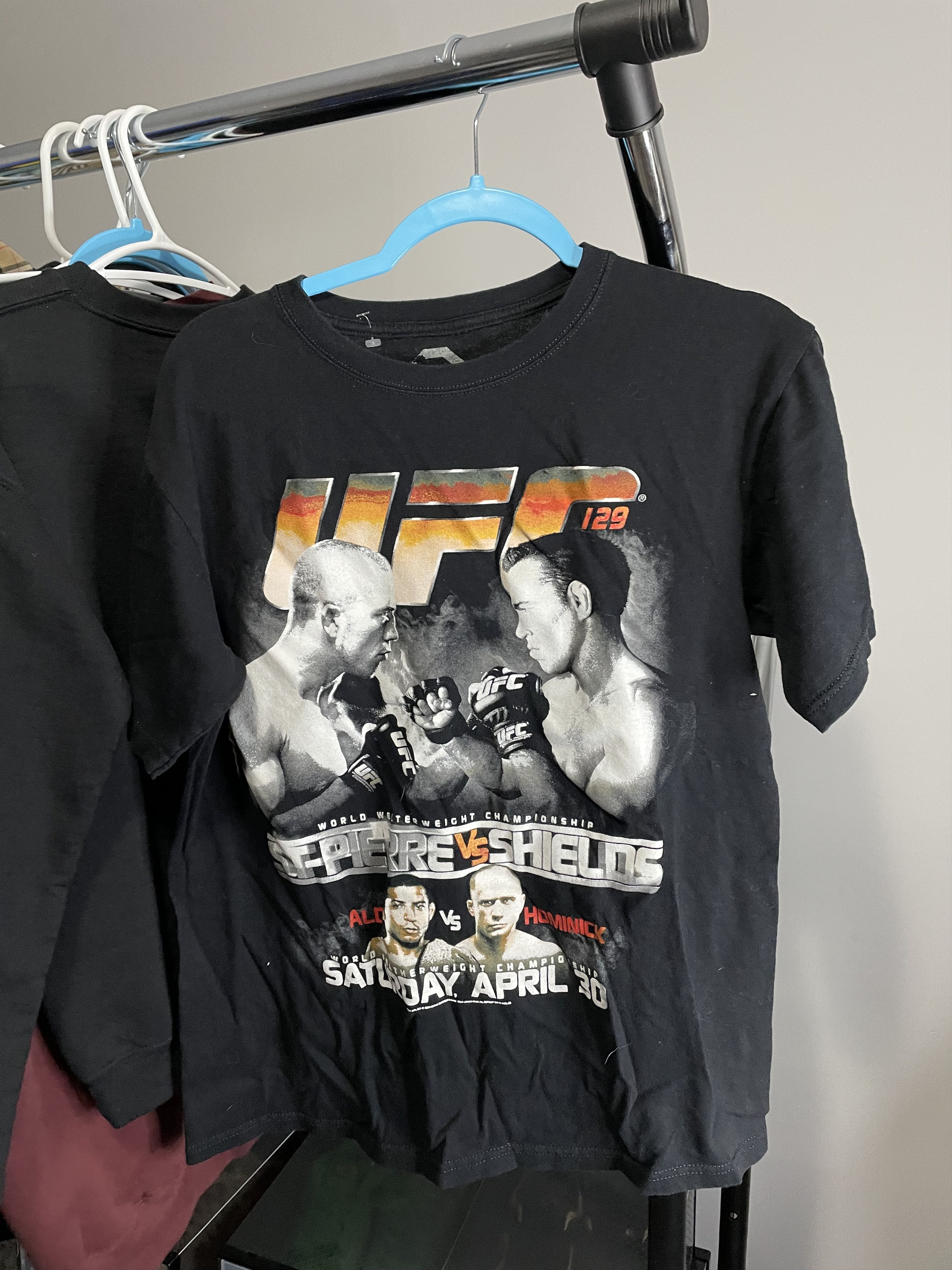 image of Ufc - St. Pierre Vs Shielos - Icon Tee in Black, Men's (Size Medium)