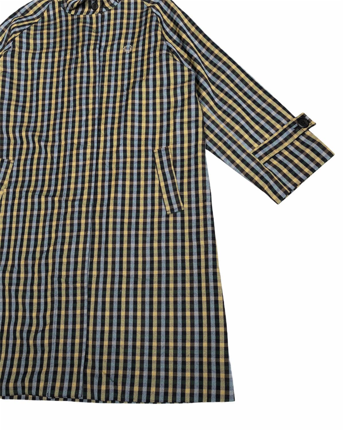 Designer × Fred Perry Rare Fred Perry Gingham Casual Long Coat Size US M / EU 48-50 / 2 - 6 Thumbnail