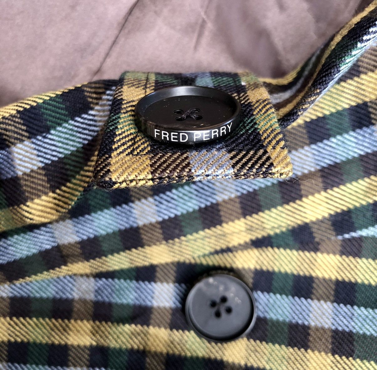 Designer × Fred Perry Rare Fred Perry Gingham Casual Long Coat Size US M / EU 48-50 / 2 - 16 Thumbnail