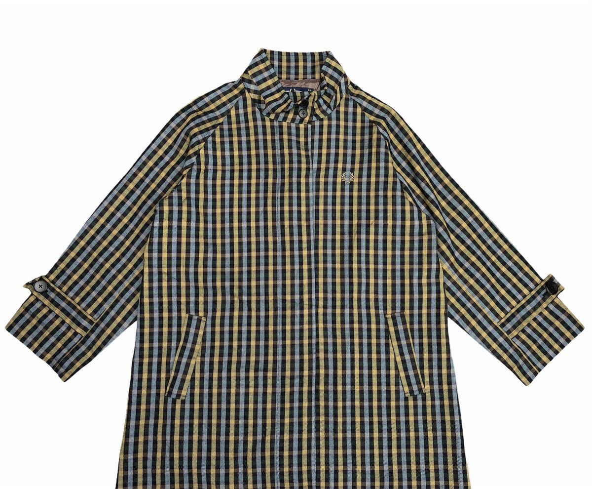 Designer × Fred Perry Rare Fred Perry Gingham Casual Long Coat Size US M / EU 48-50 / 2 - 4 Thumbnail