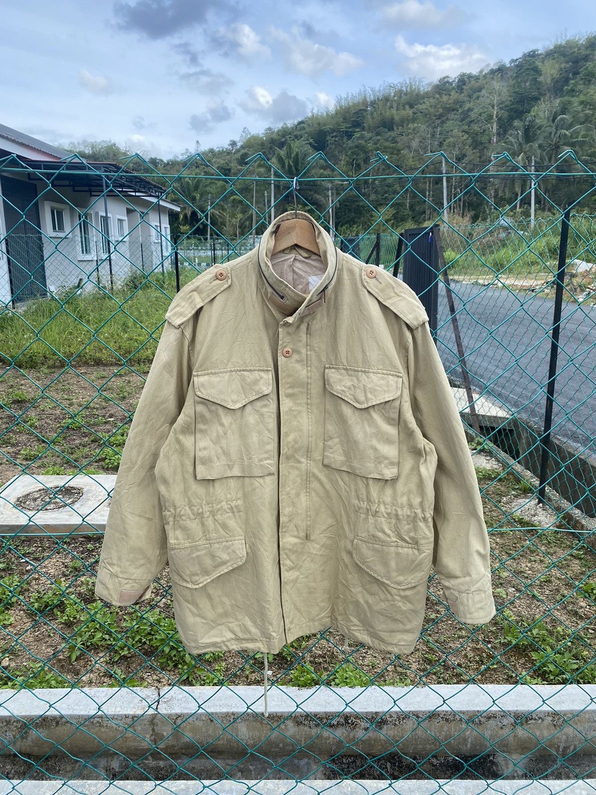Japanese Brand Japanese Brand M65 Biege Sun Faded Jacket Size US M / EU 48-50 / 2 - 2 Thumbnail