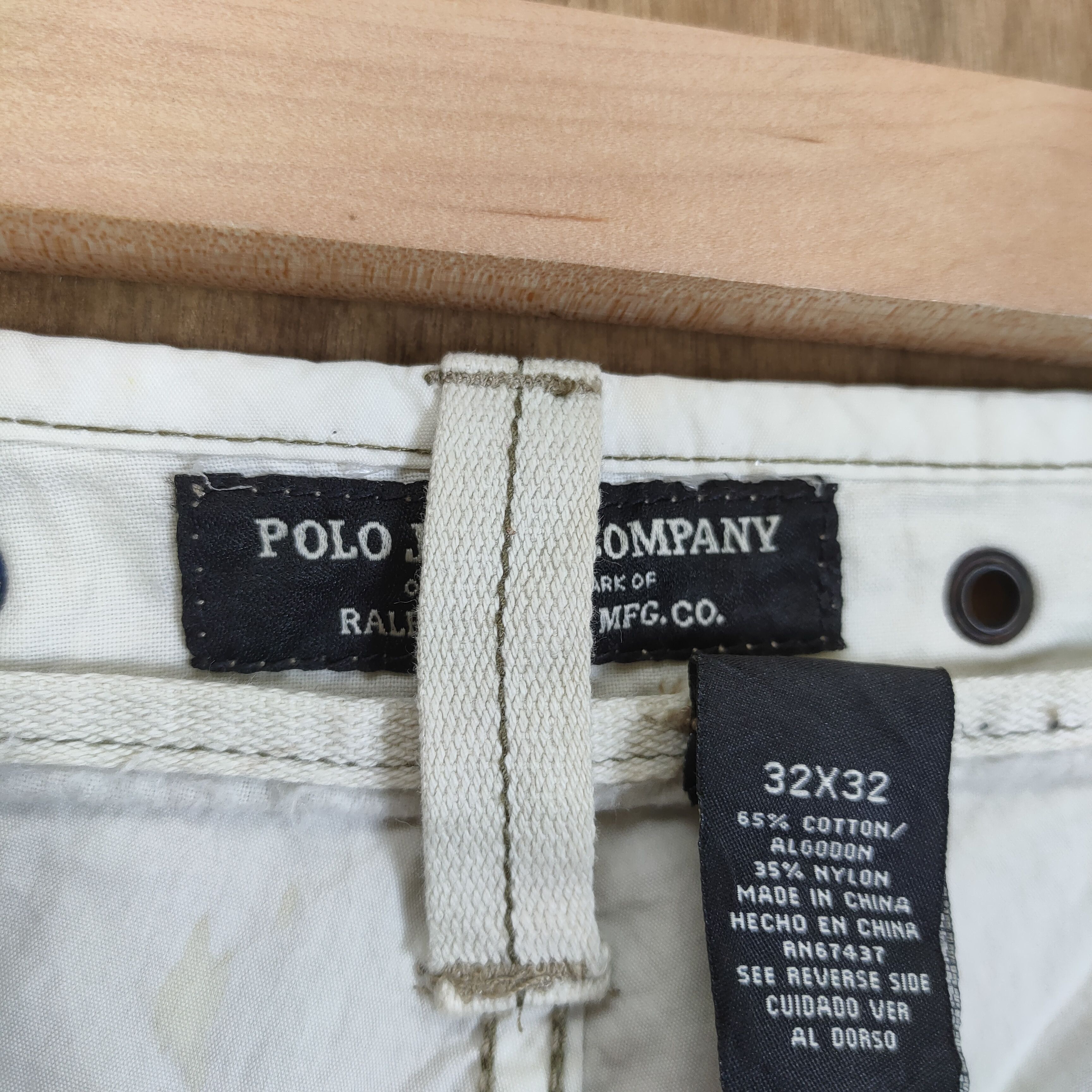Polo Ralph Lauren RALPH LAUREN FADED WHITE CARGO PANTS Size US 34 / EU 50 - 15 Thumbnail