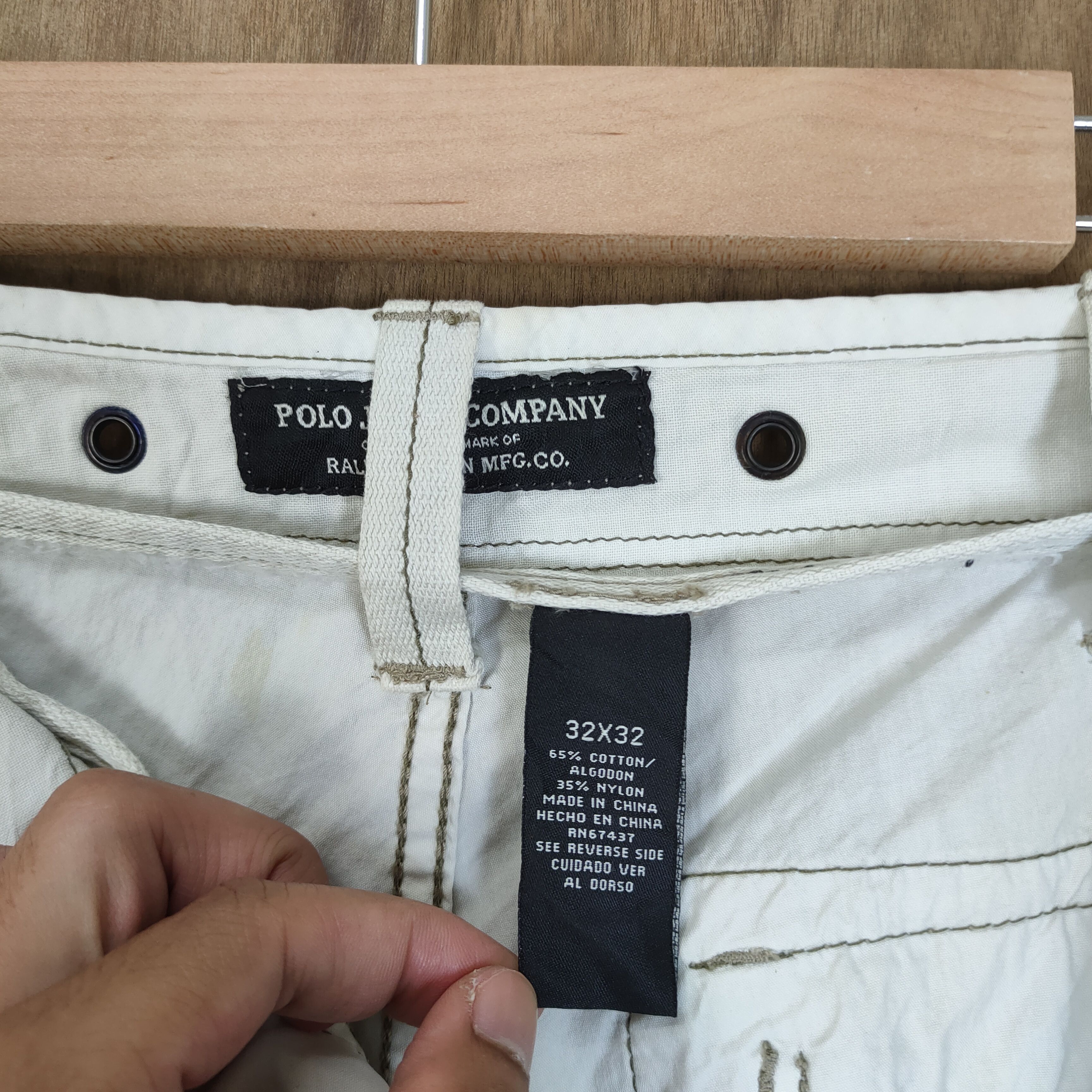 Polo Ralph Lauren RALPH LAUREN FADED WHITE CARGO PANTS Size US 34 / EU 50 - 14 Thumbnail