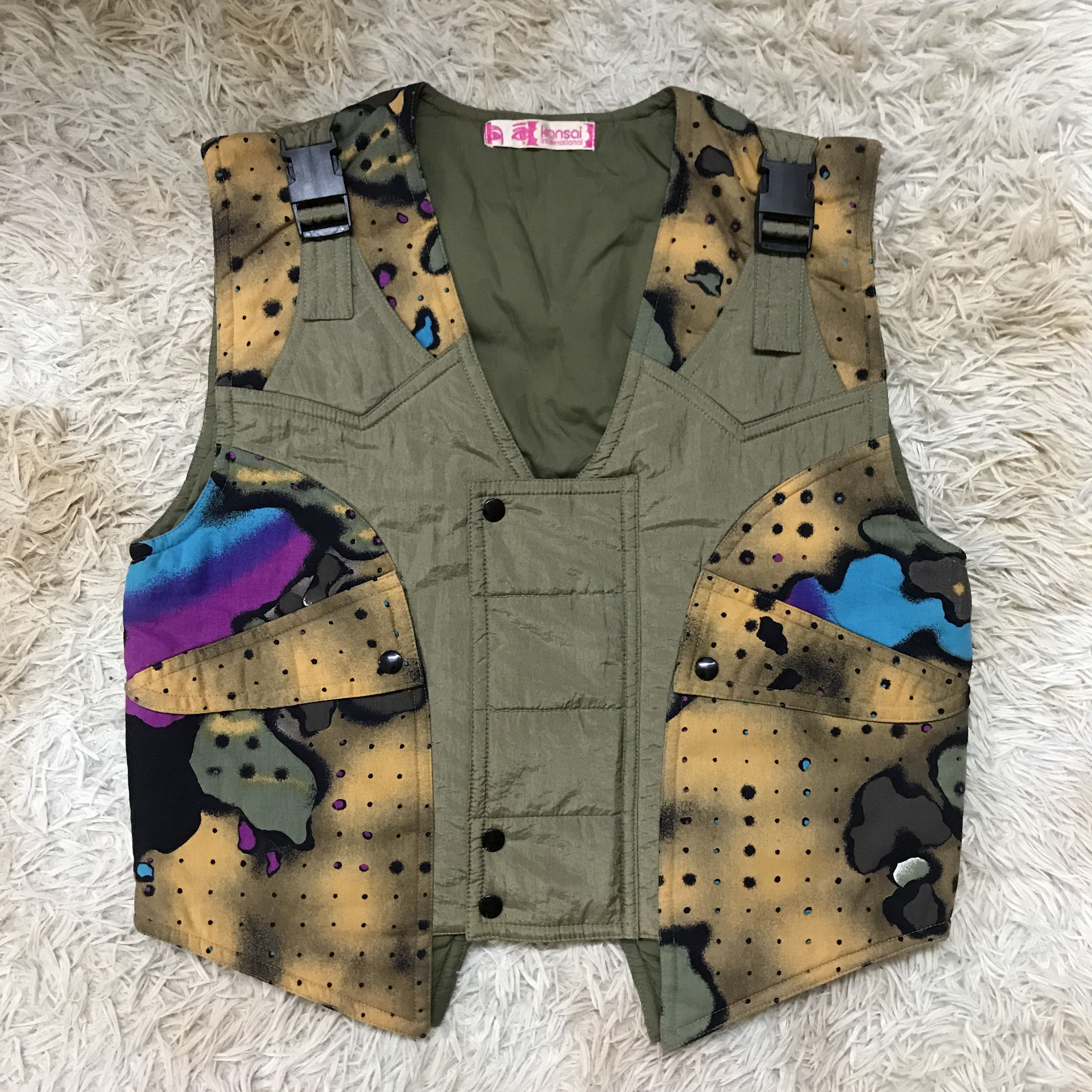 image of Kansai Yamamoto 1980's Deconstruted Desert Vest, Men's (Size Medium)
