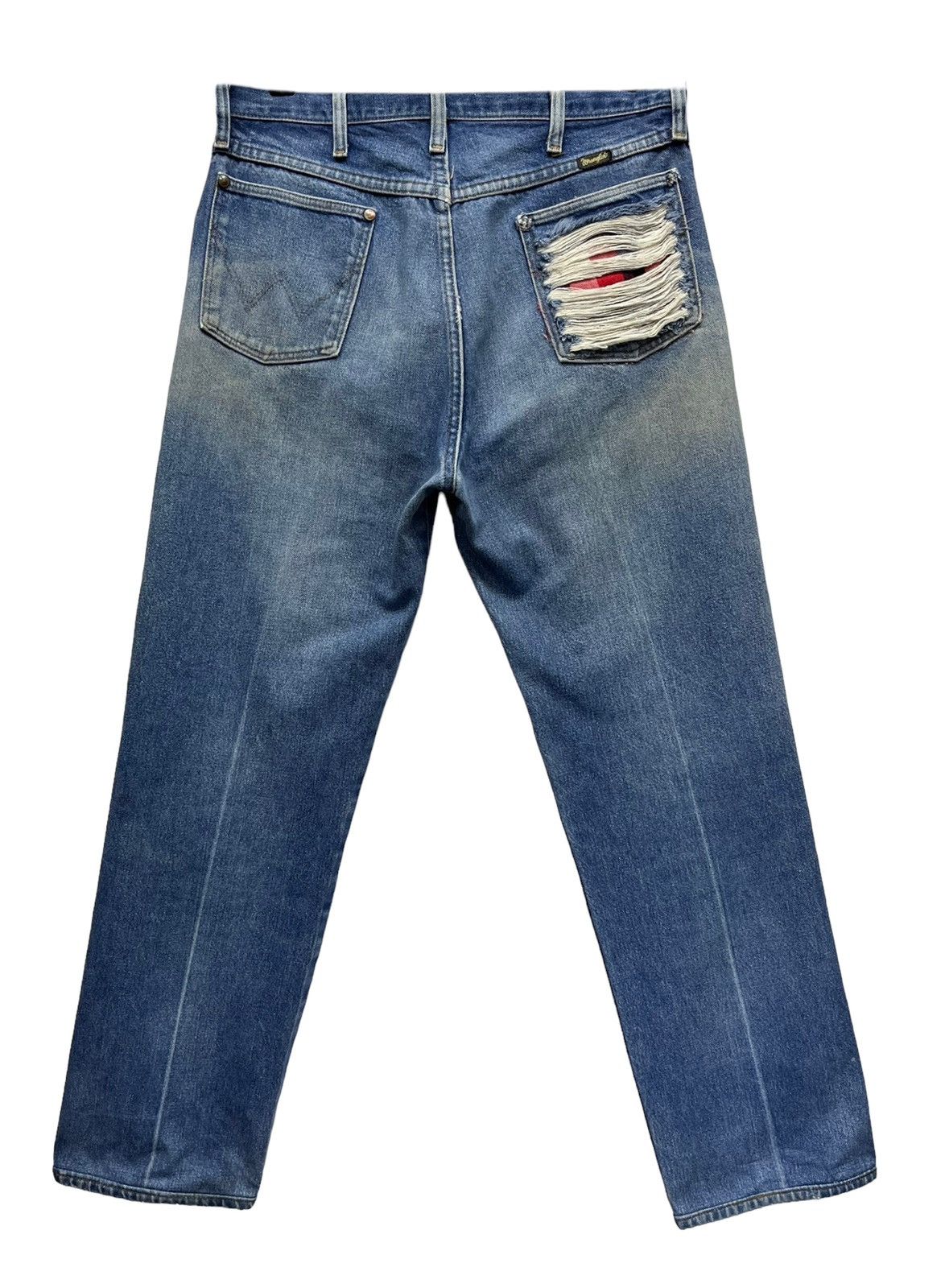 Wrangler Vintage WRANGLER Distressed Reworked Denim Made in USA Size US 31 - 9 Thumbnail