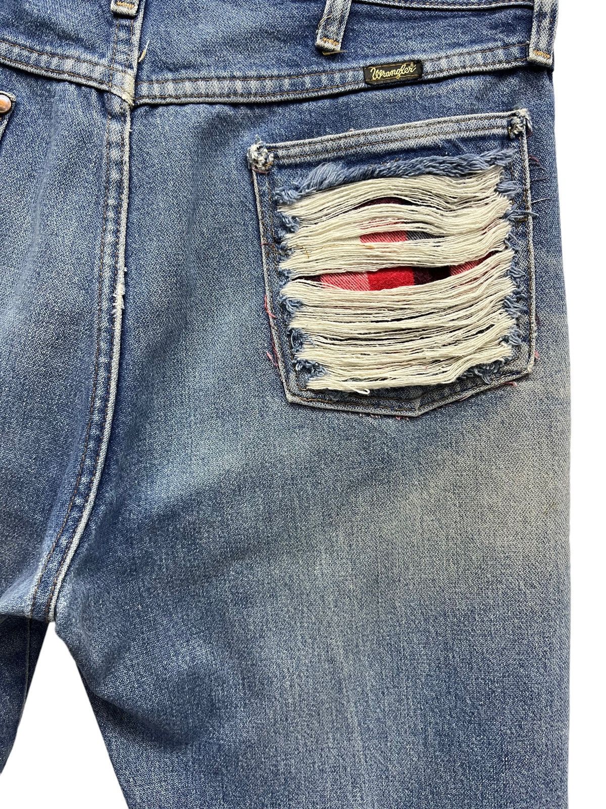 Wrangler Vintage WRANGLER Distressed Reworked Denim Made in USA Size US 31 - 11 Thumbnail